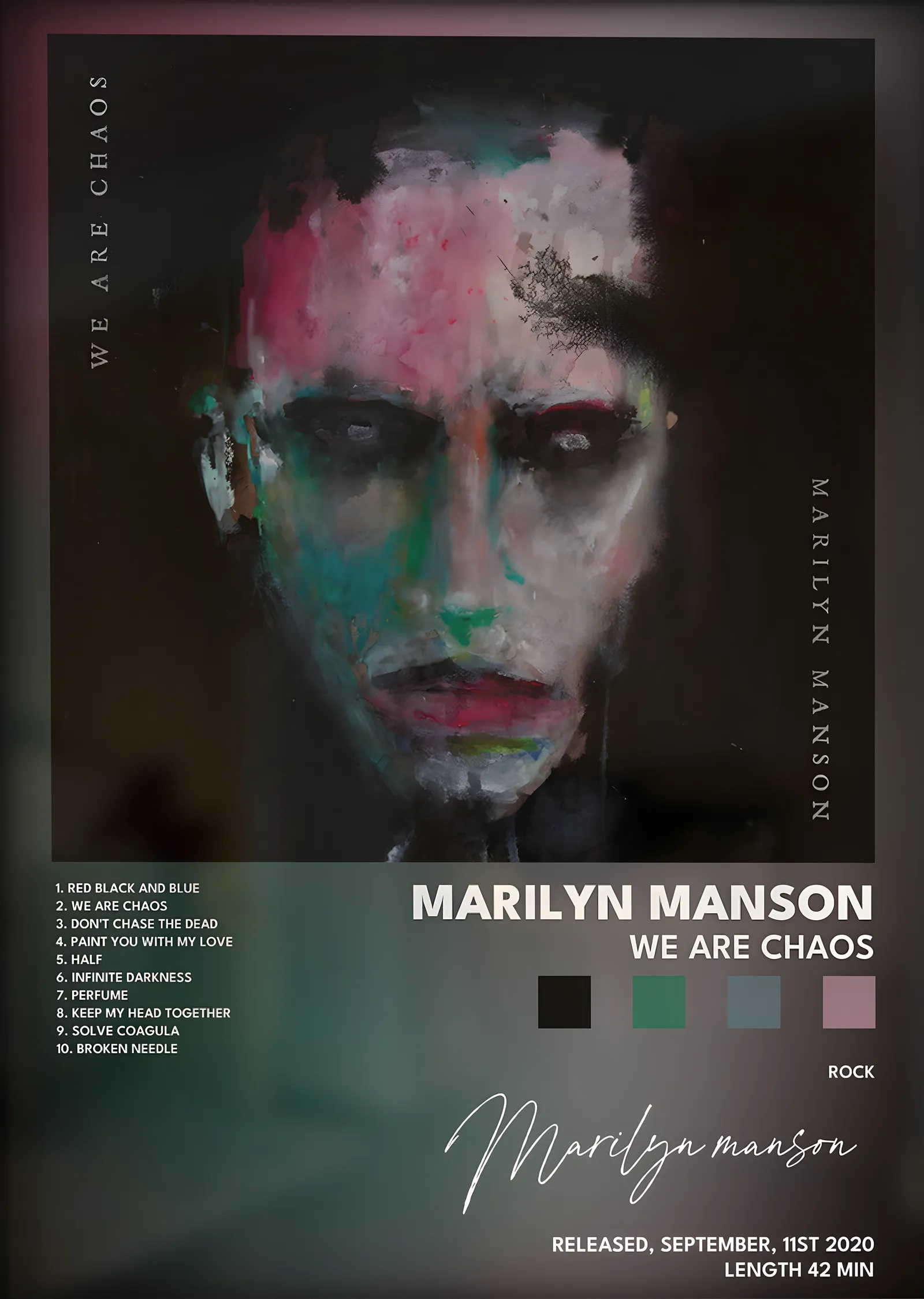 Marilyn Manson: We Are Chaos metal tablo