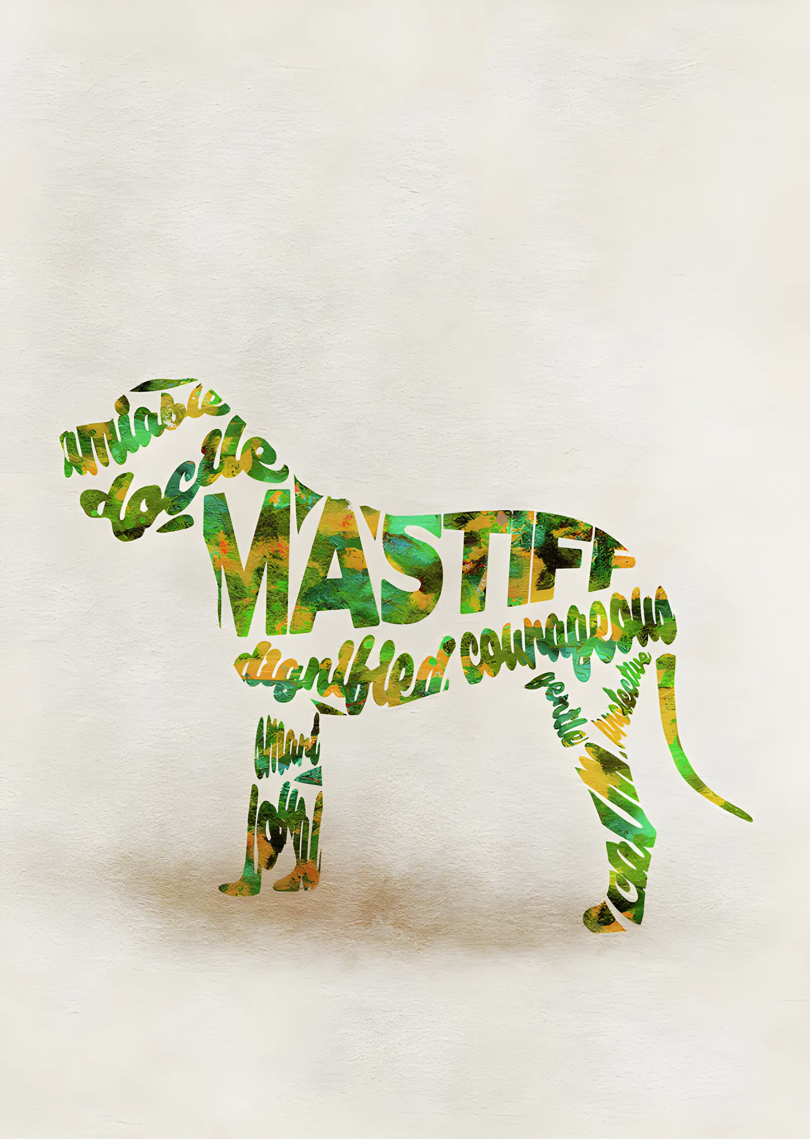 Mastiff - Tipografi metal tablo