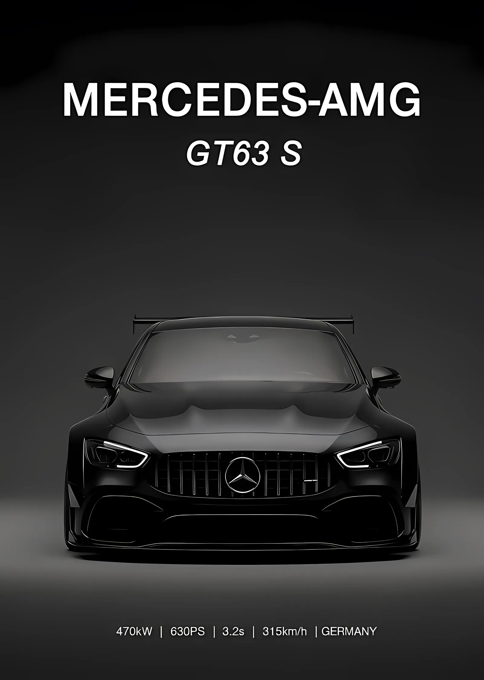 Mercedes-AMG GT 63 S: Önden Aydınlatma metal tablo