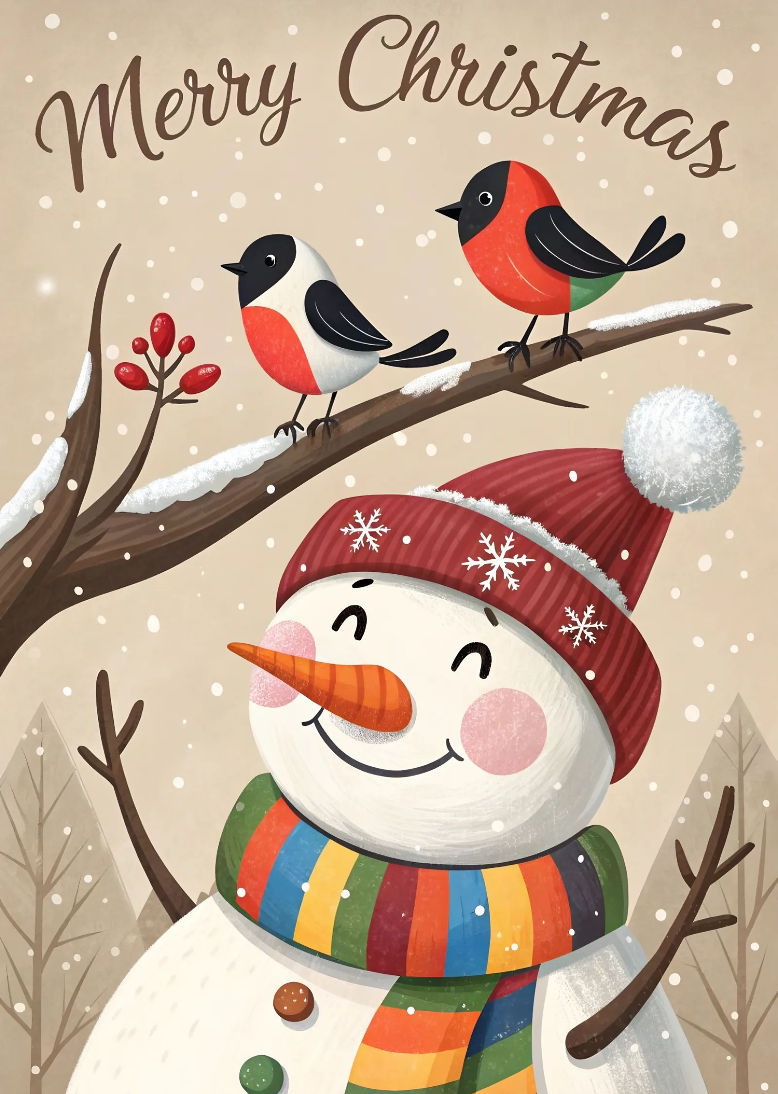 Merry Christmas - Kardan Adam metal tablo