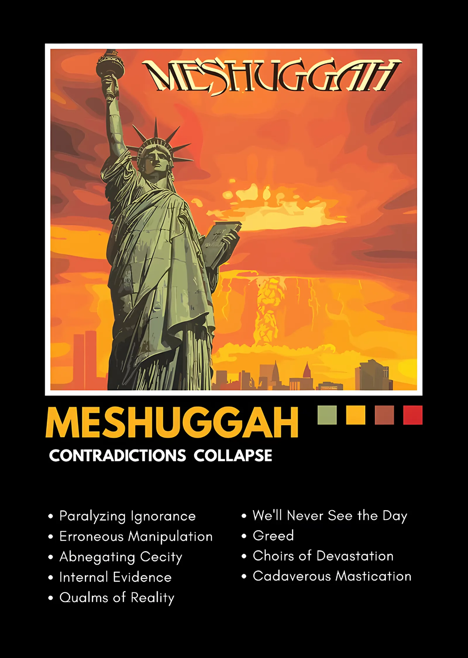 Meshuggah - Contradictions Collapse metal tablo