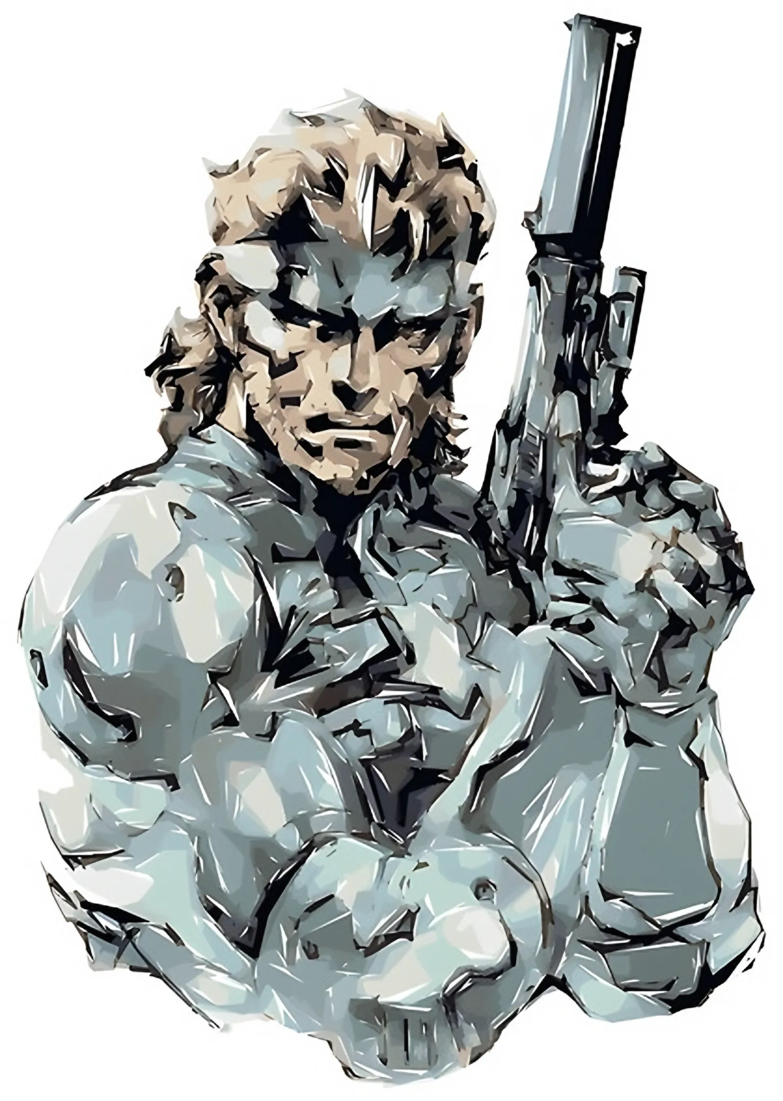 Metal Gear Solid - Vektör Figür metal tablo