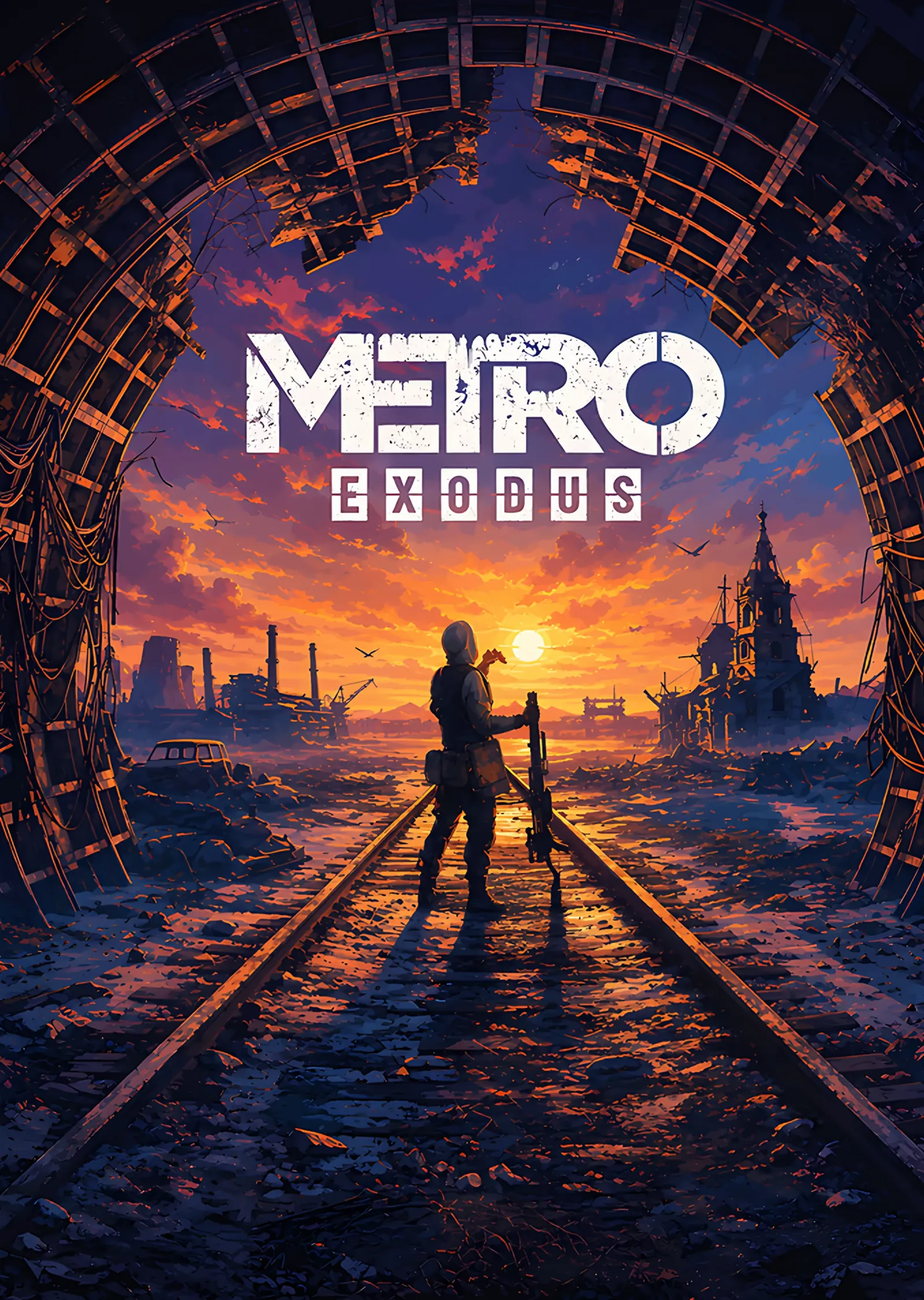 Metro Exodus: Tünelin Ucunda Gün Batımı metal tablo