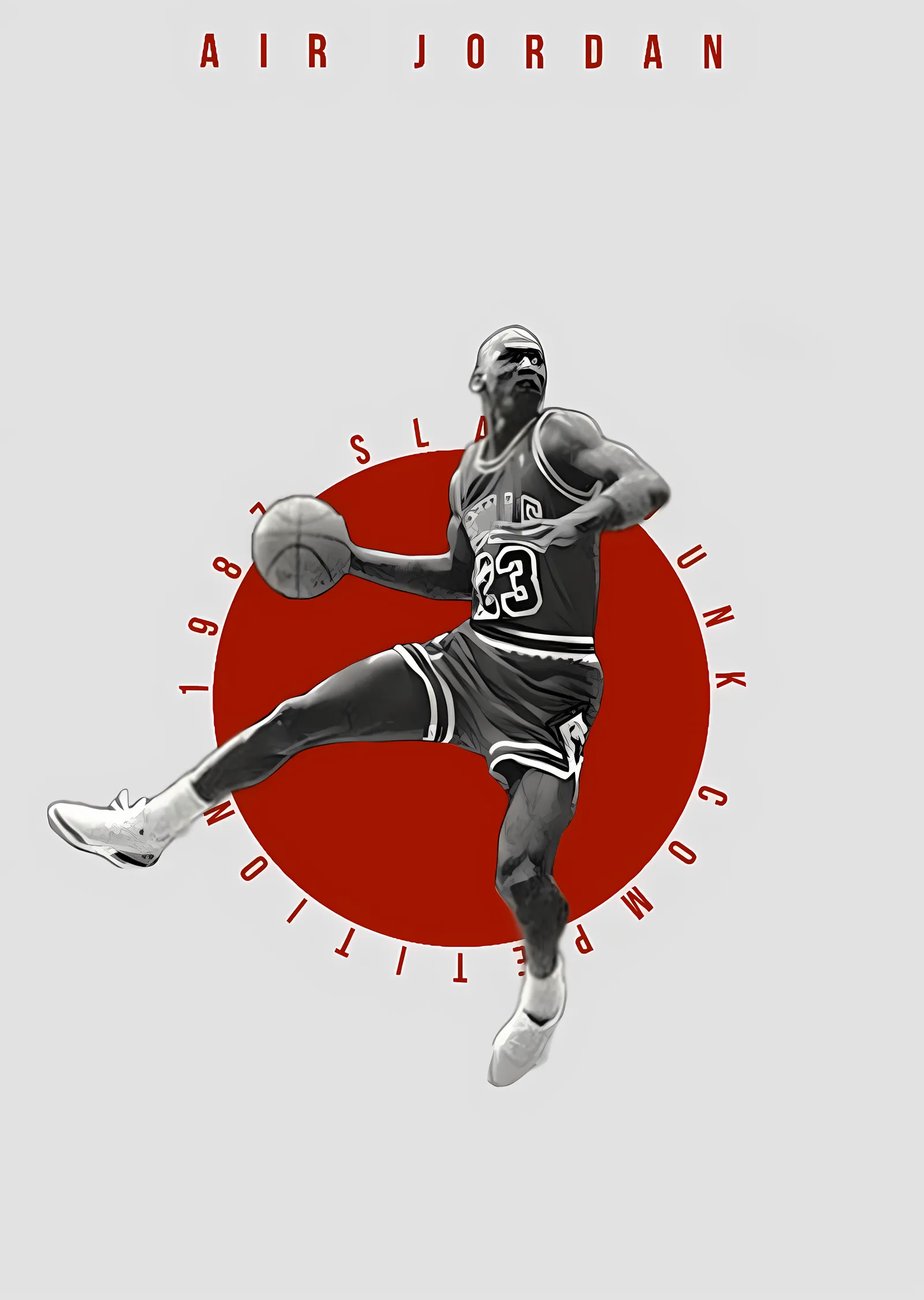 Michael Jordan - 1987 Slam Dunk metal tablo