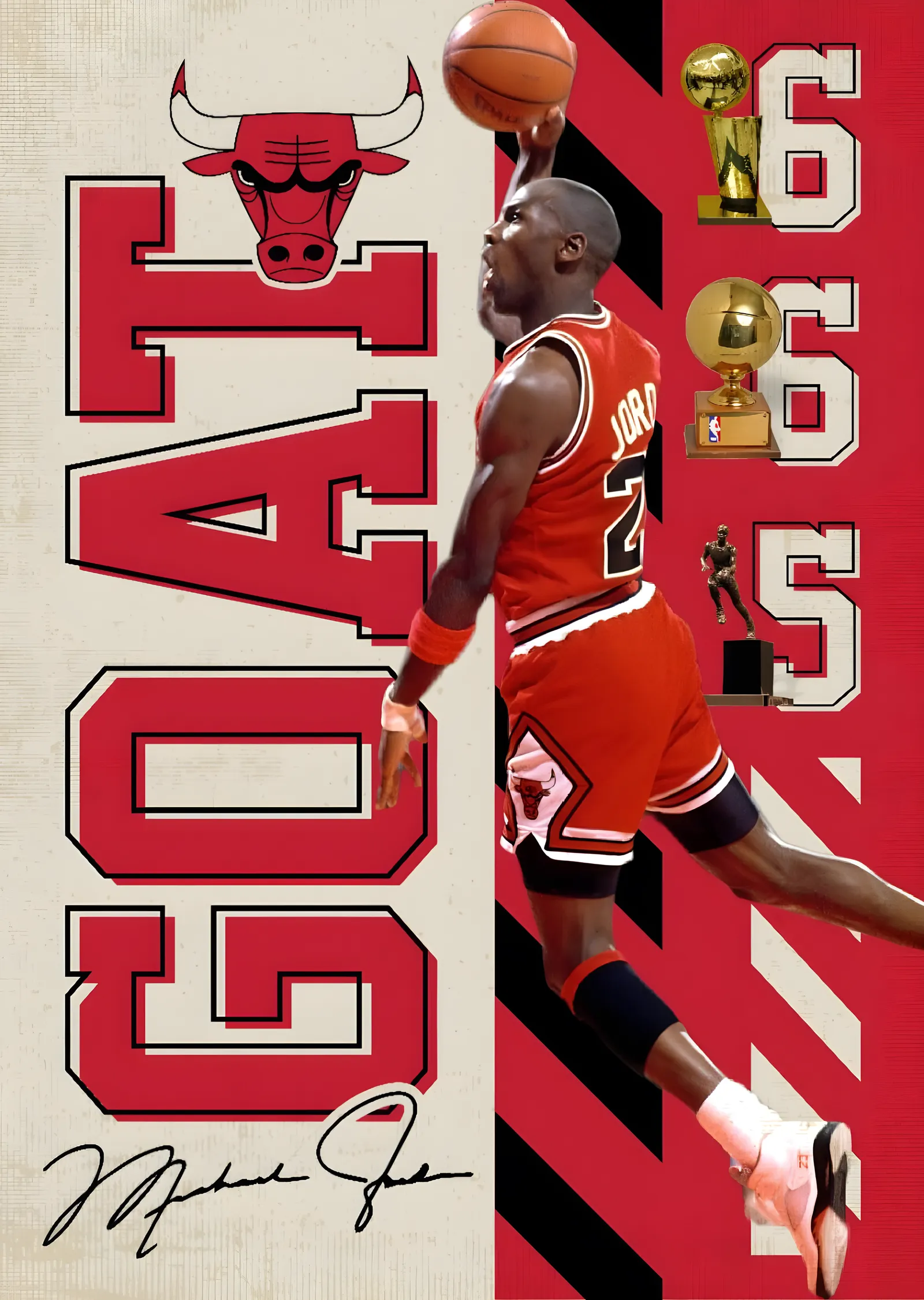 Michael Jordan - GOAT metal tablo