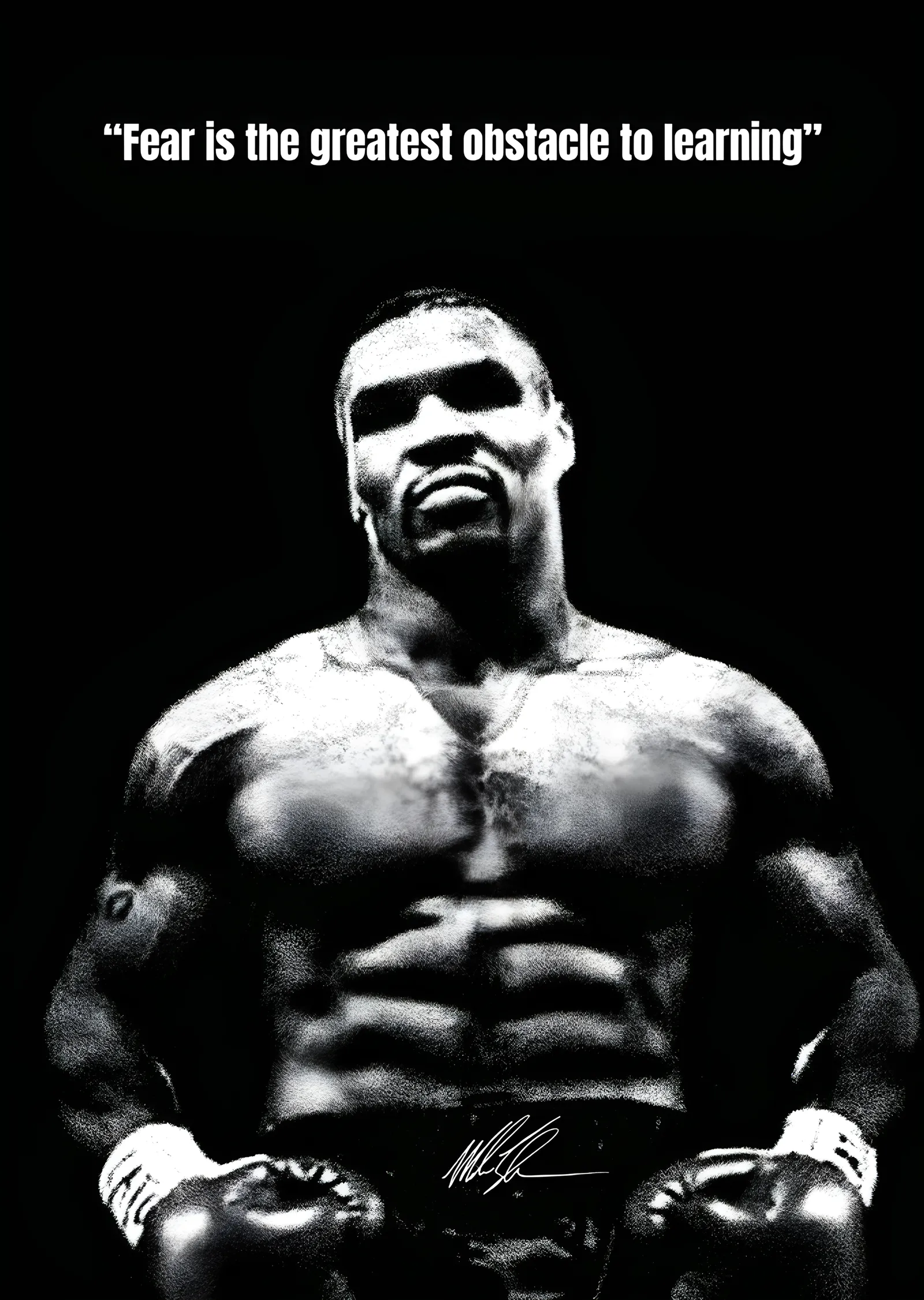 Mike Tyson - Korku Üzerine metal tablo