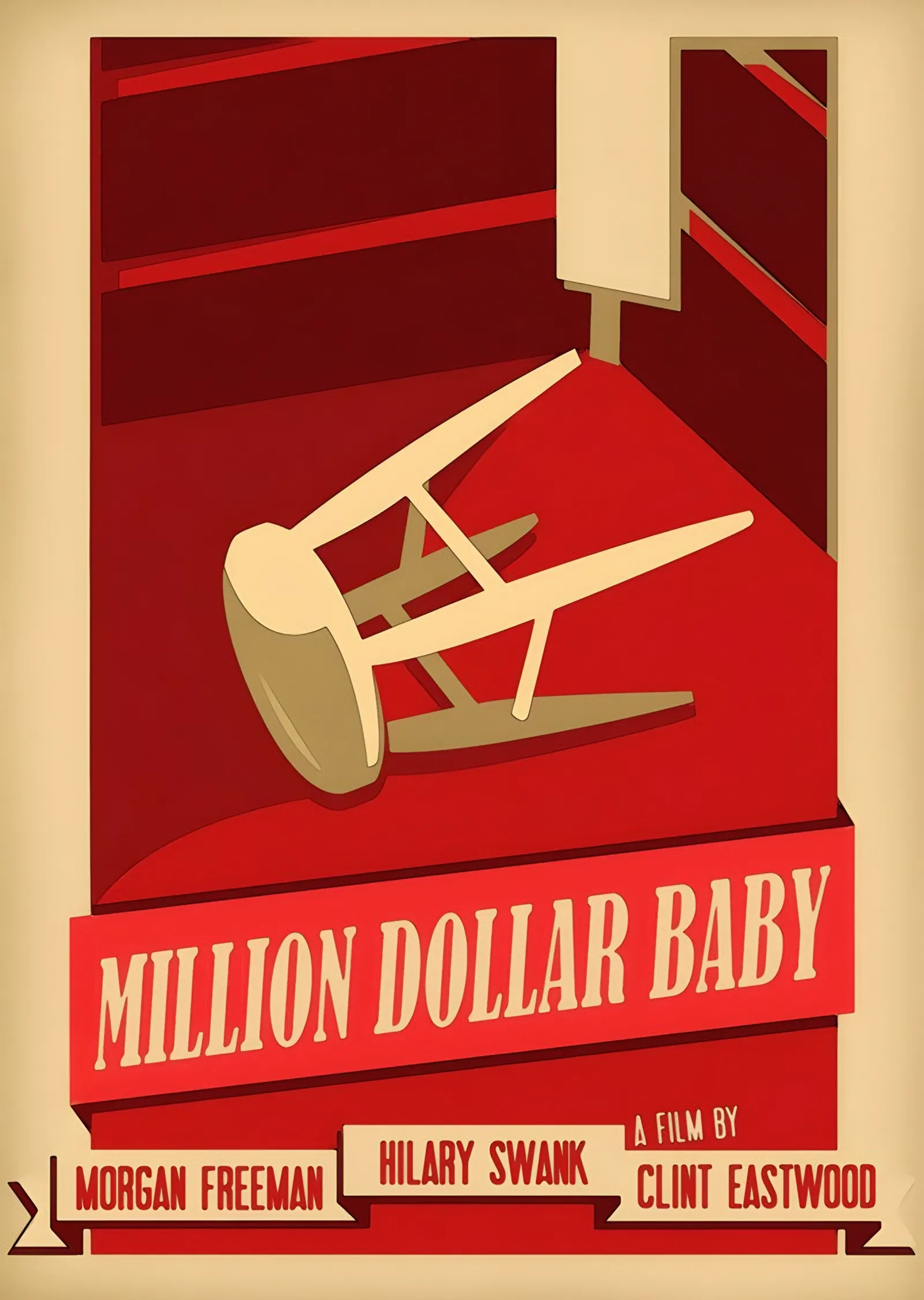 Million Dollar Baby Devrilen Tabure metal tablo