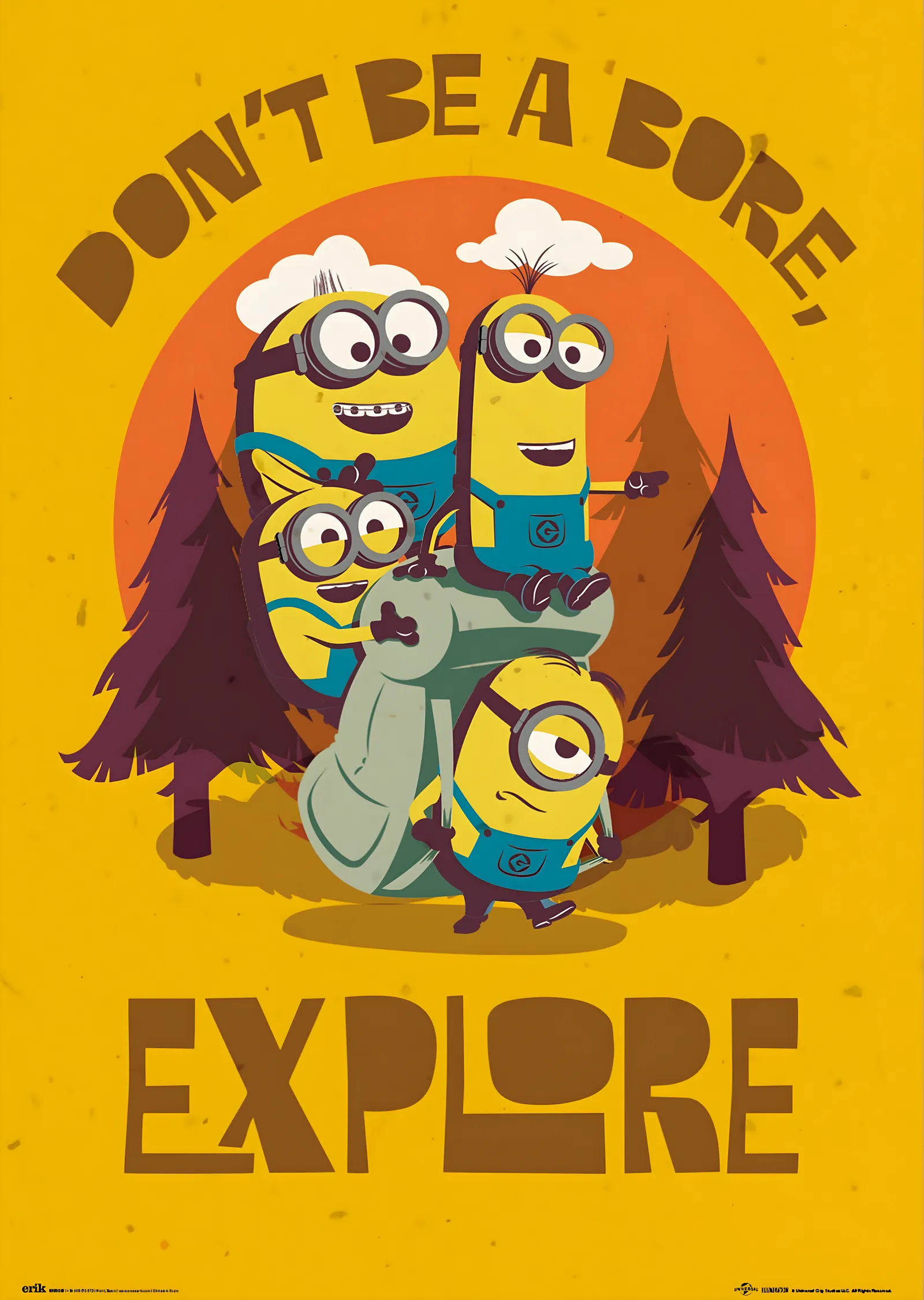 Minions - Don't Be a Bore metal tablo