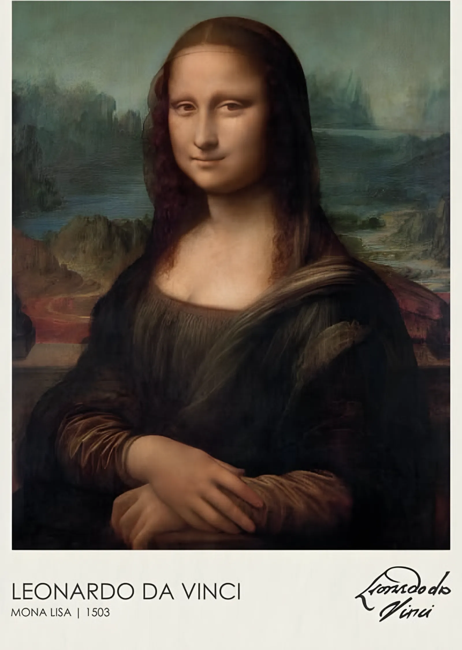 Mona Lisa - Leonardo da Vinci metal tablo