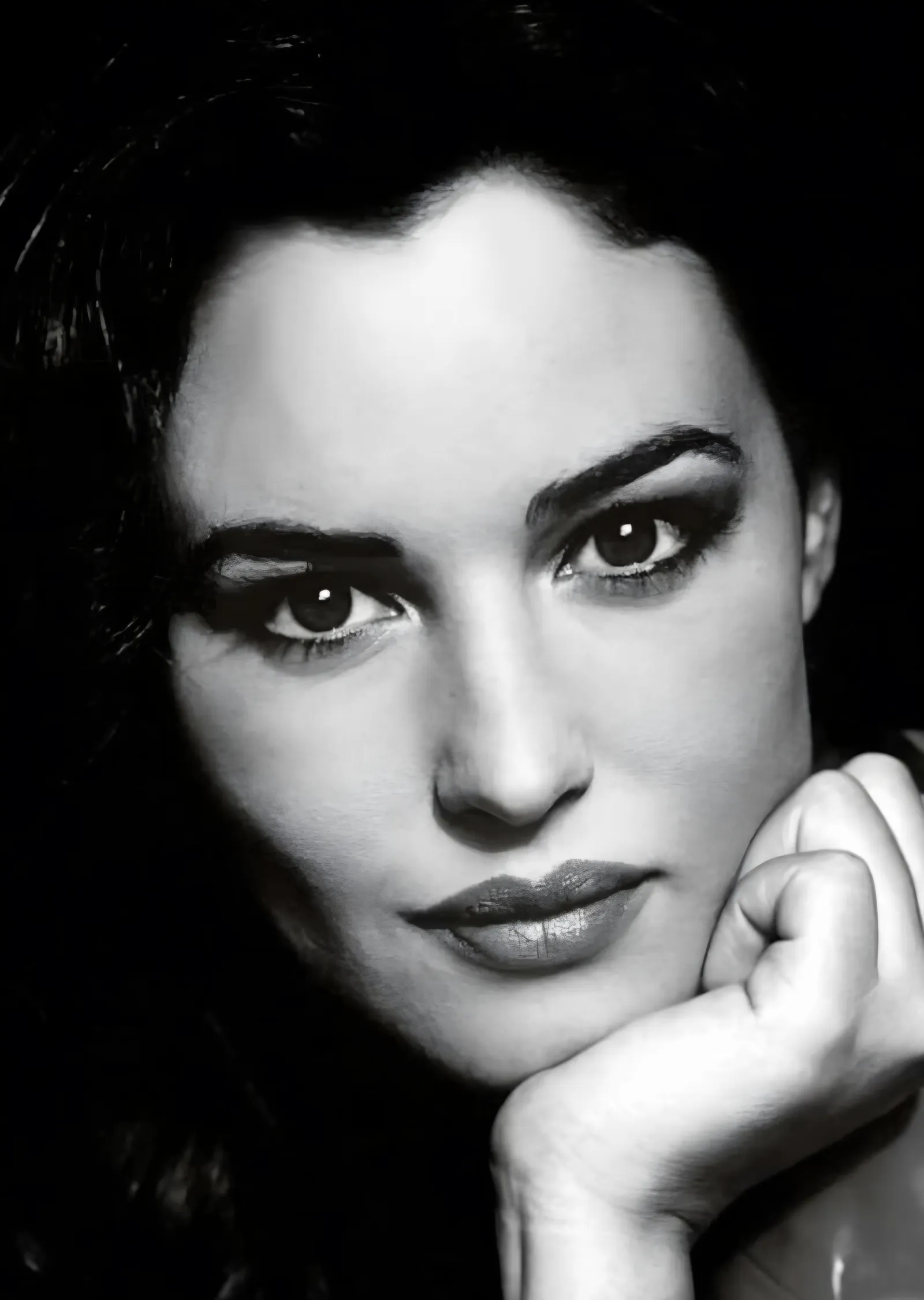Monica Bellucci: Genç Portre metal tablo