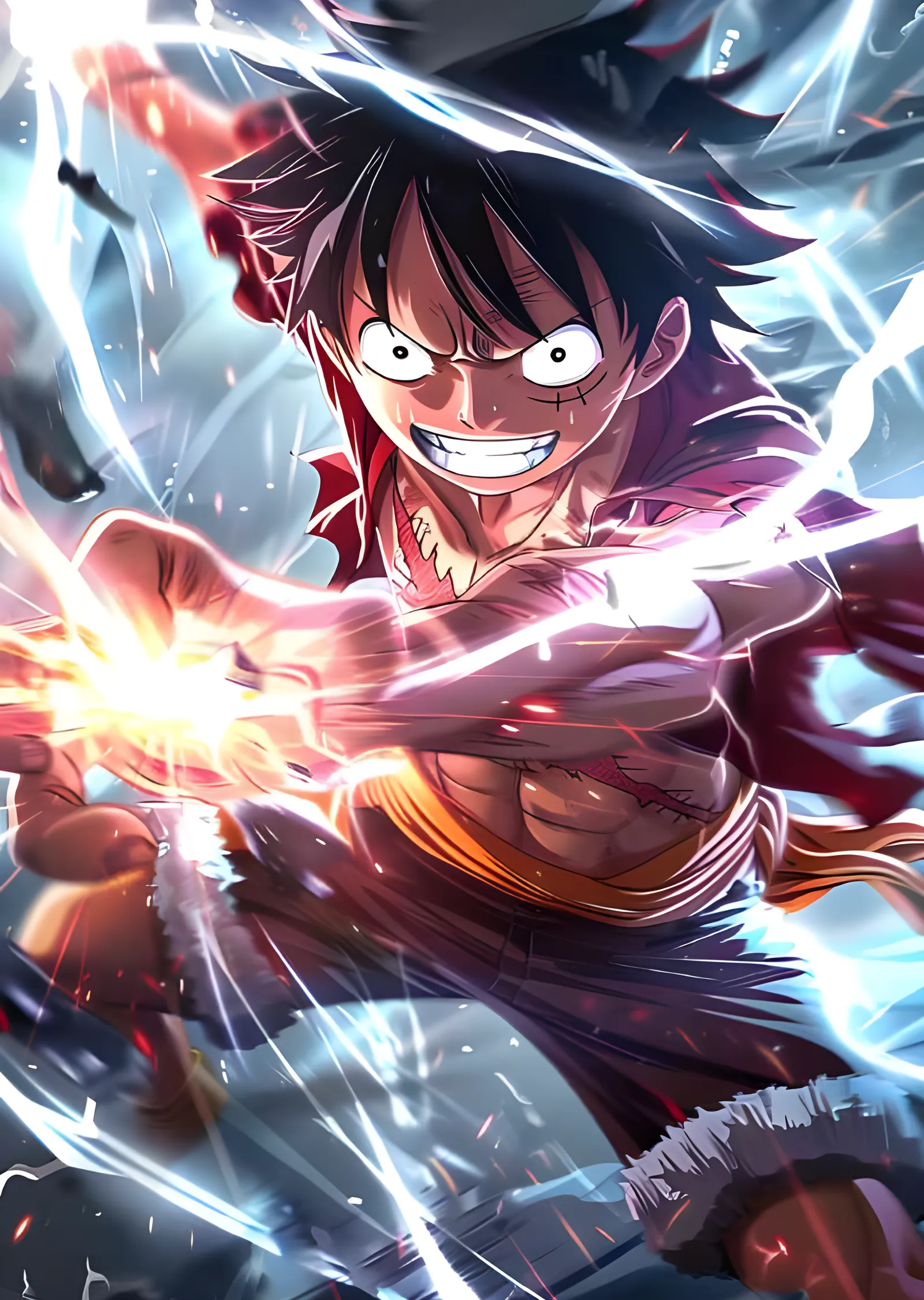 Monkey D. Luffy - Ateşli Savaş Modu metal tablo