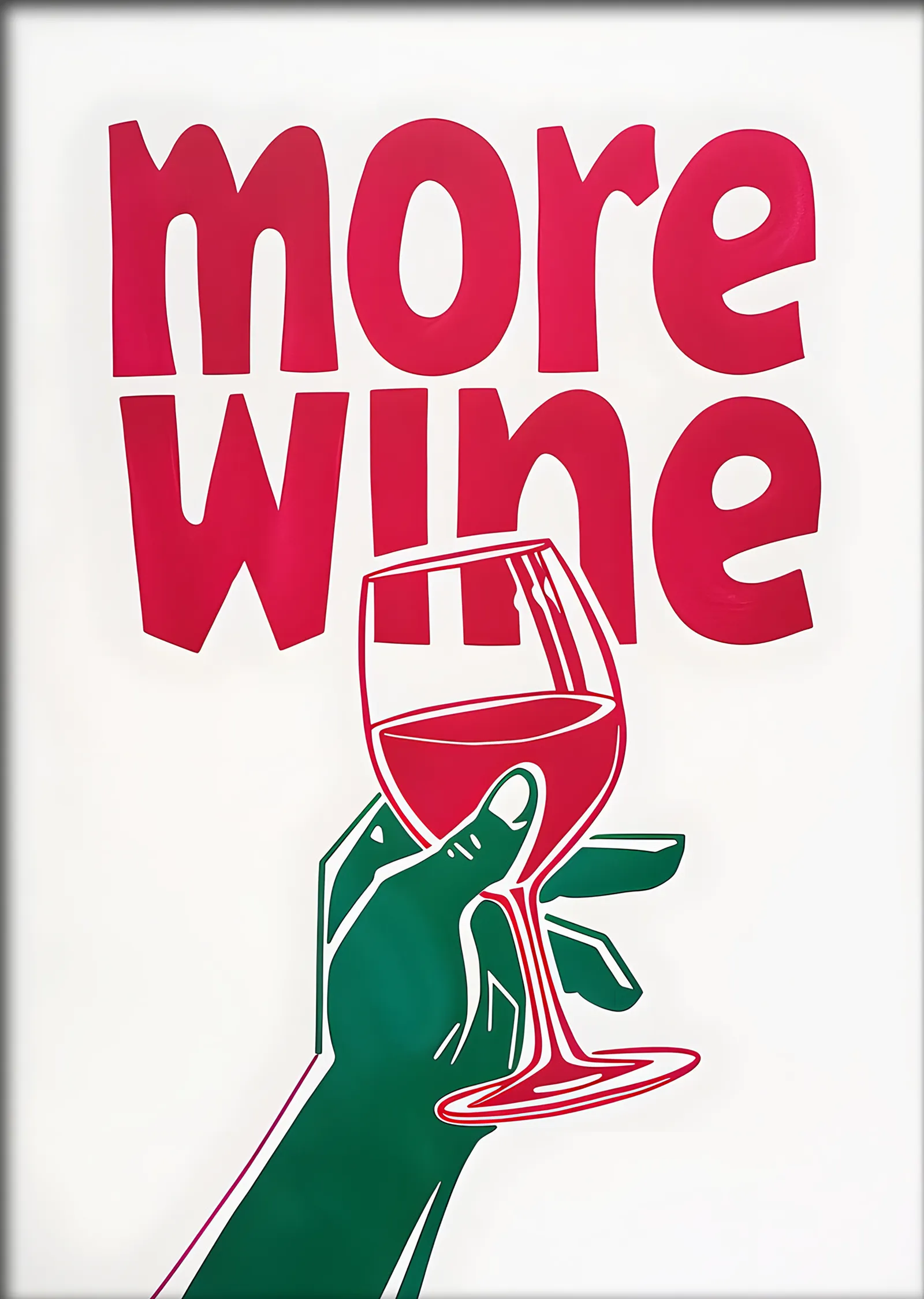 More Wine Kadeh metal tablo