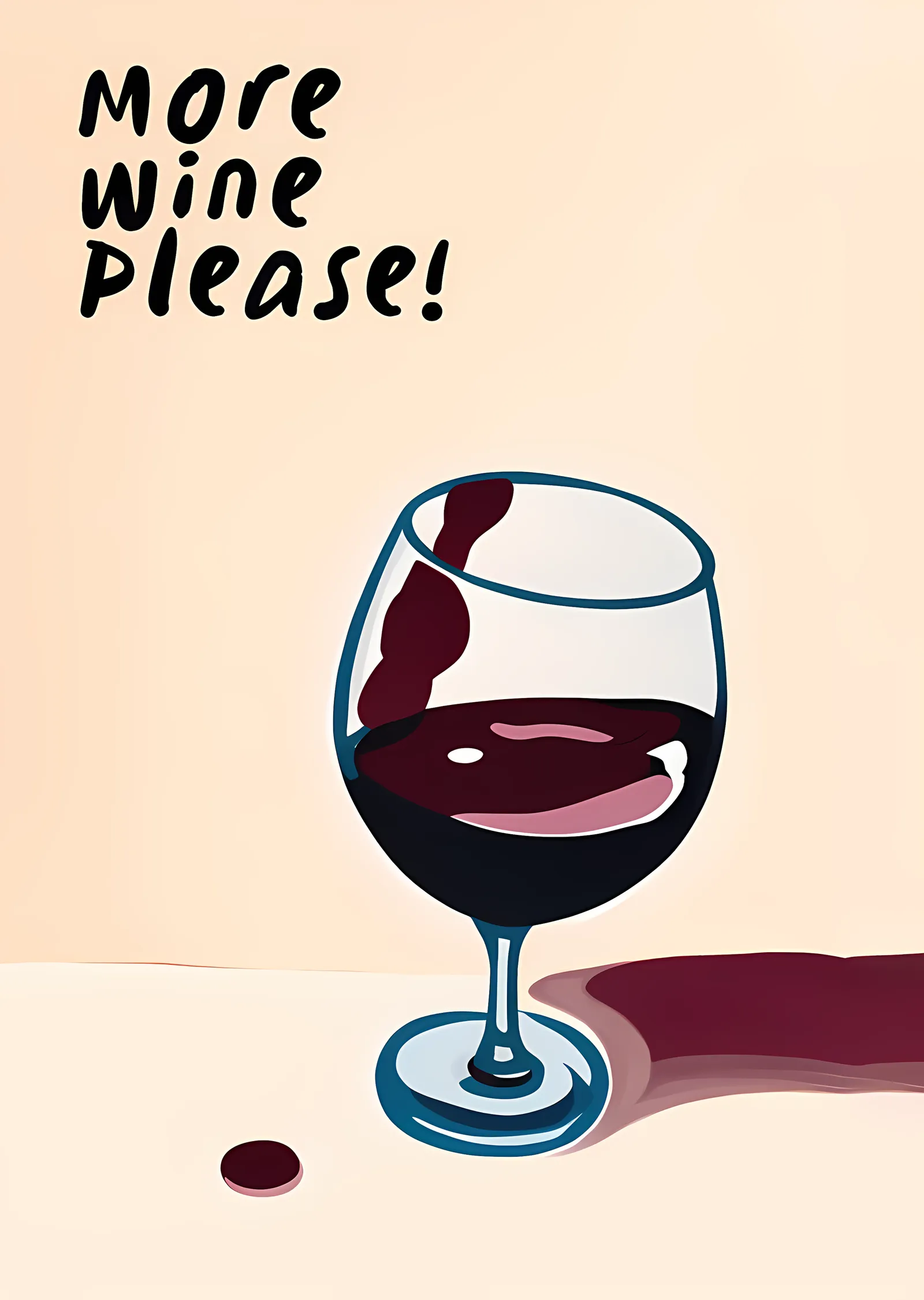More Wine Please metal tablo