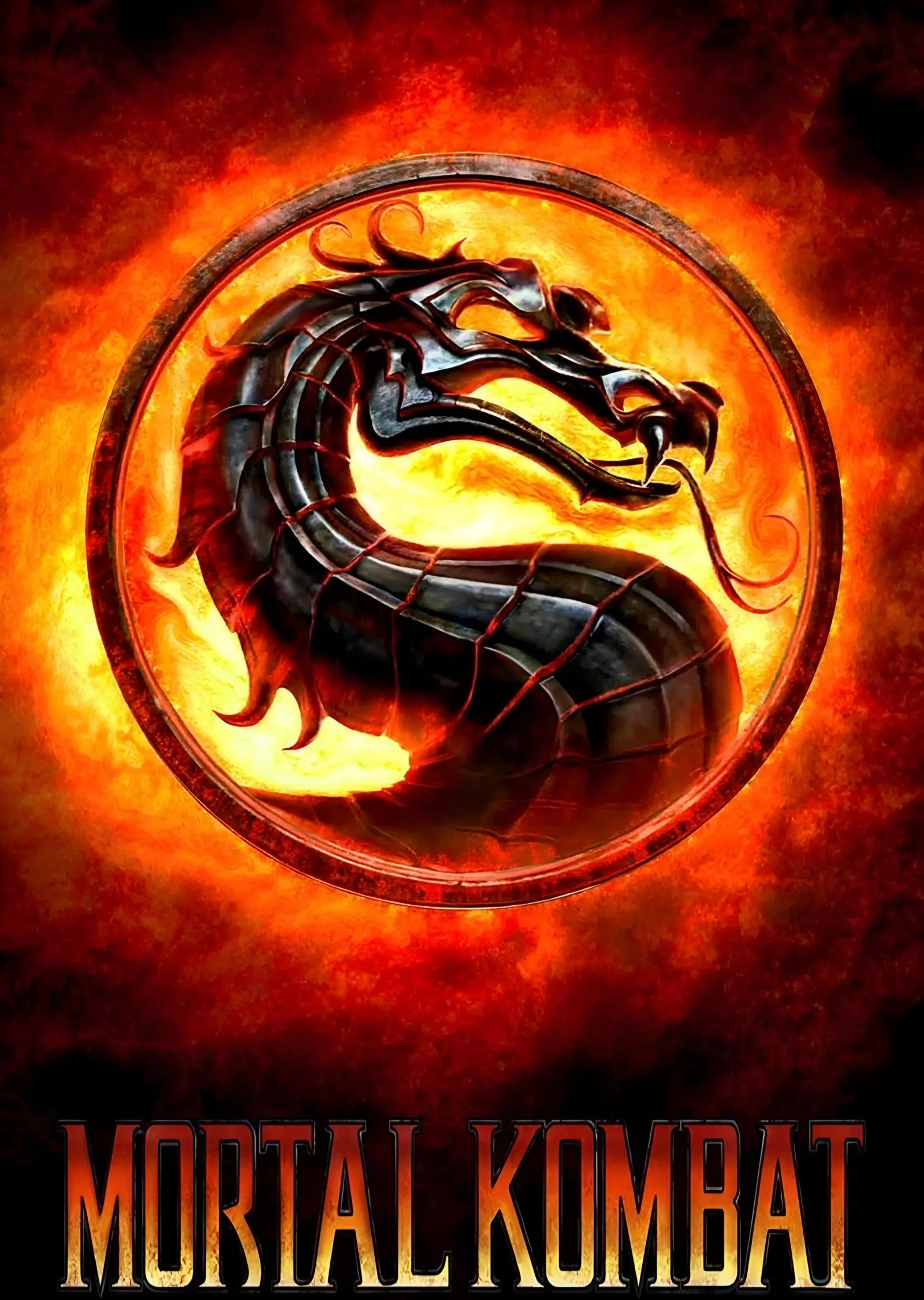 Mortal Kombat Alev Amblemi metal tablo