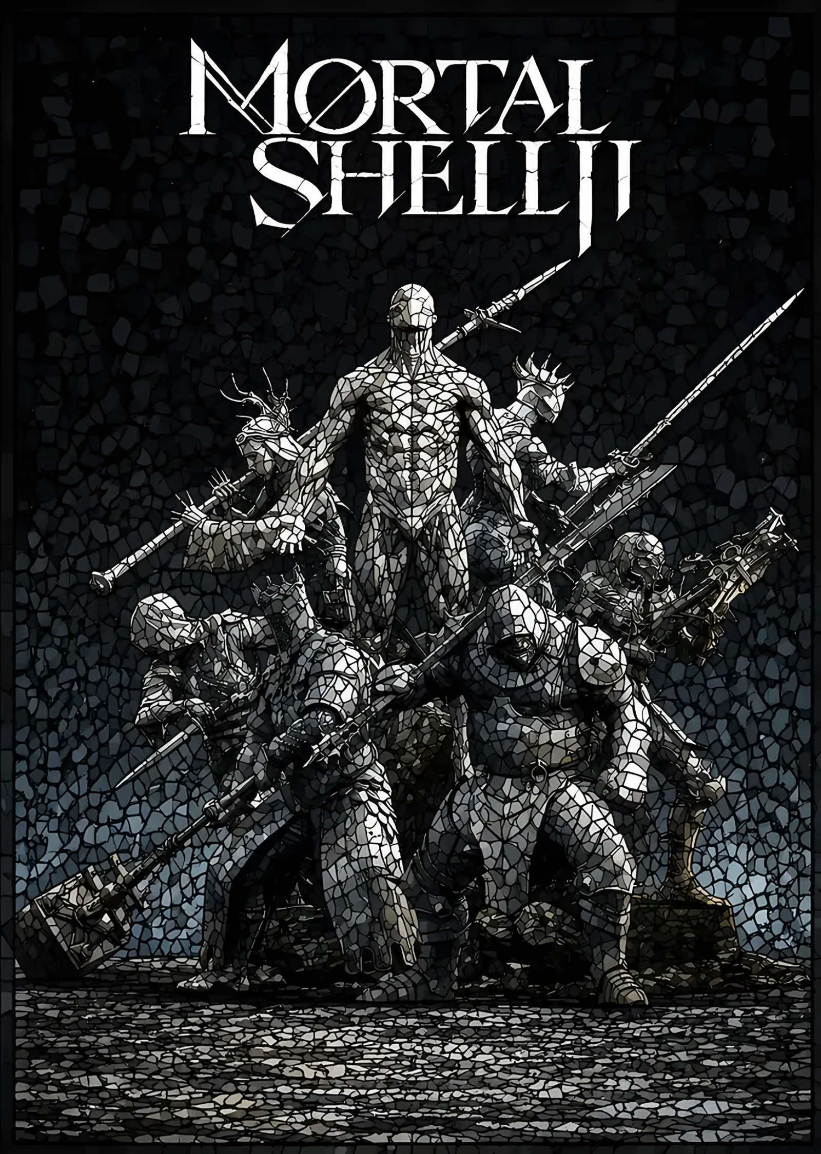Mortal Shell II: Taş Mozaikte Savaşçılar metal tablo