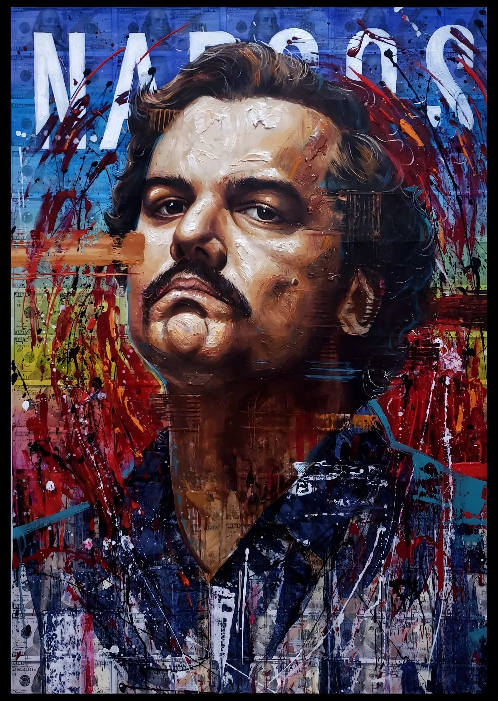 Narcos - Boya Lekeleri metal tablo