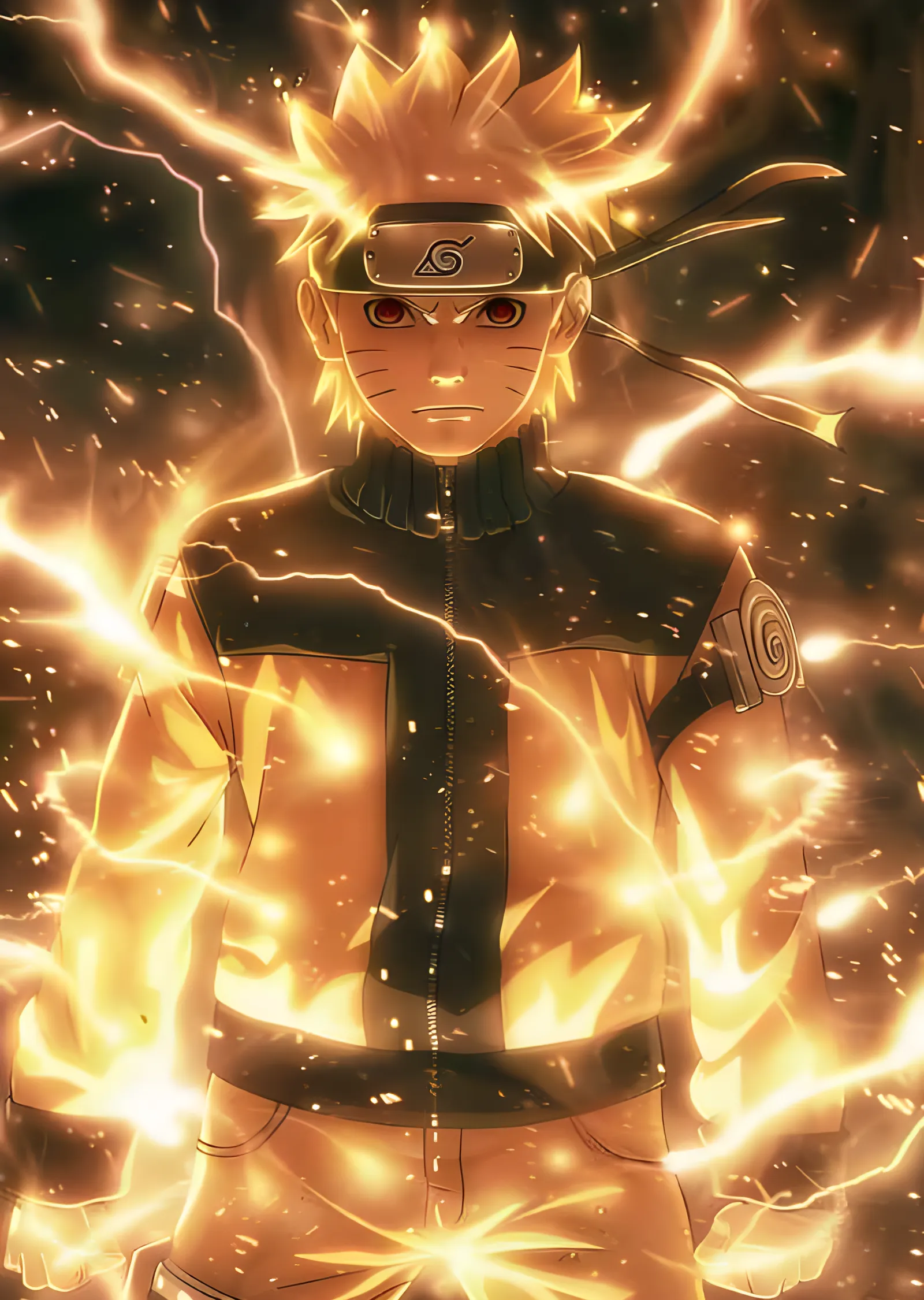 Naruto - Altın Çakra Modu metal tablo