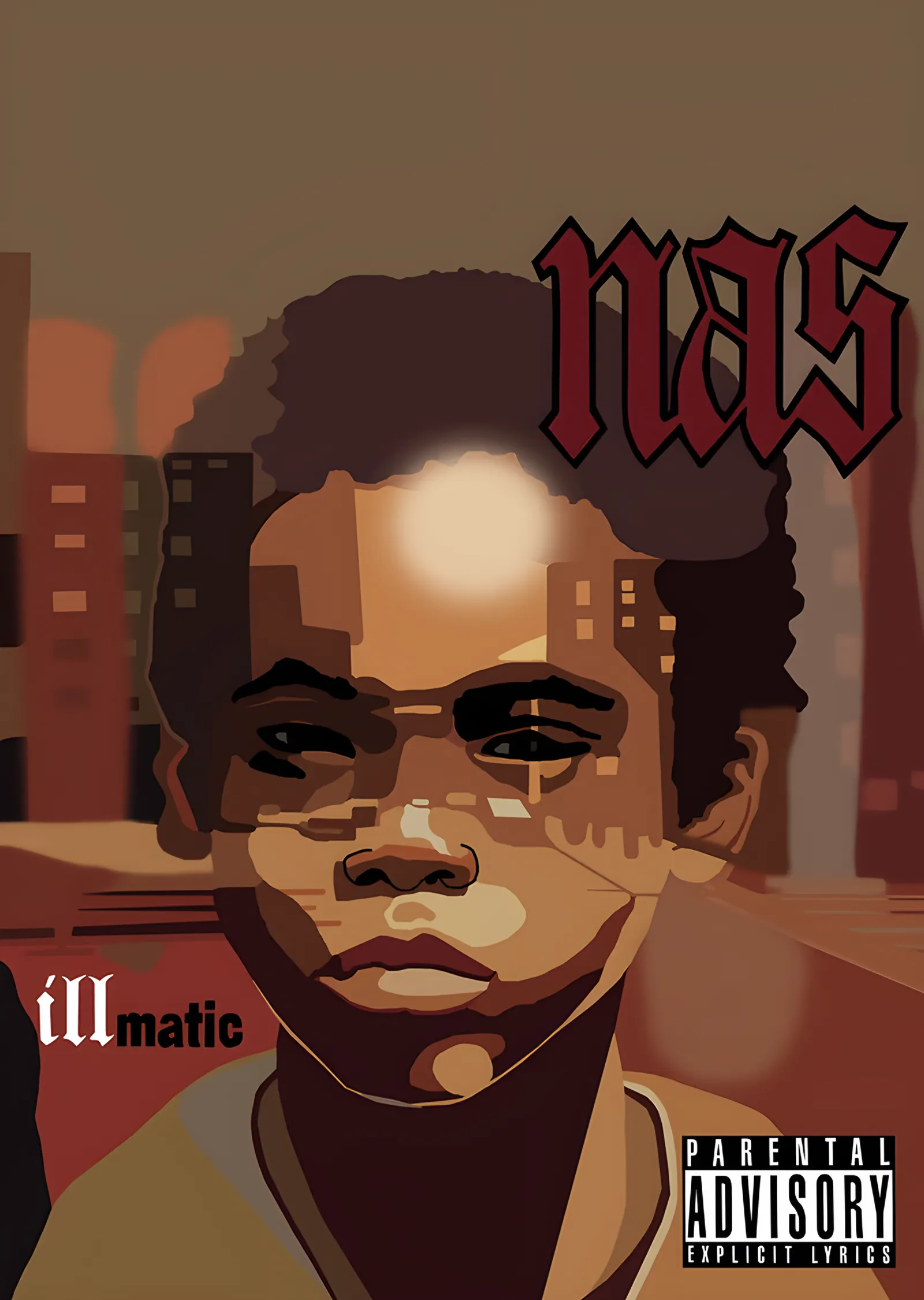 Nas - Illmatic İllüstrasyonu metal tablo