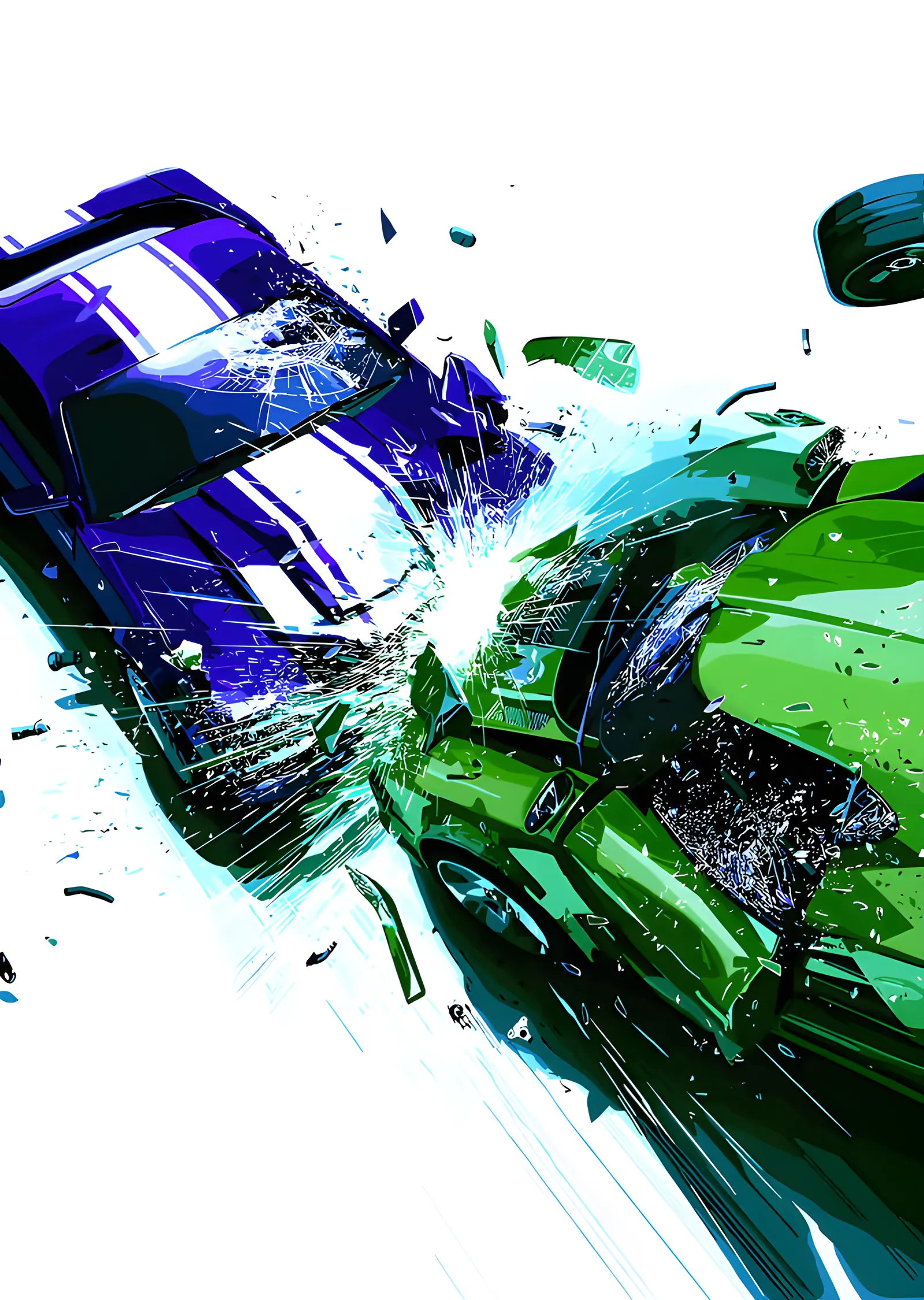 Need for Speed - Çarpışma metal tablo