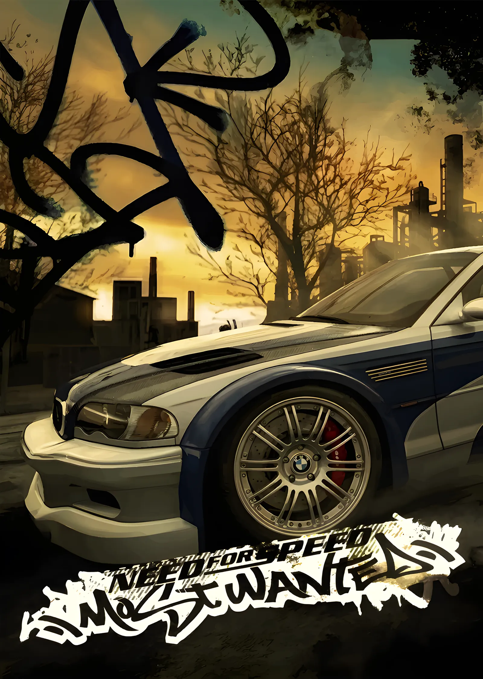Need for Speed: Most Wanted - Grafiti metal tablo