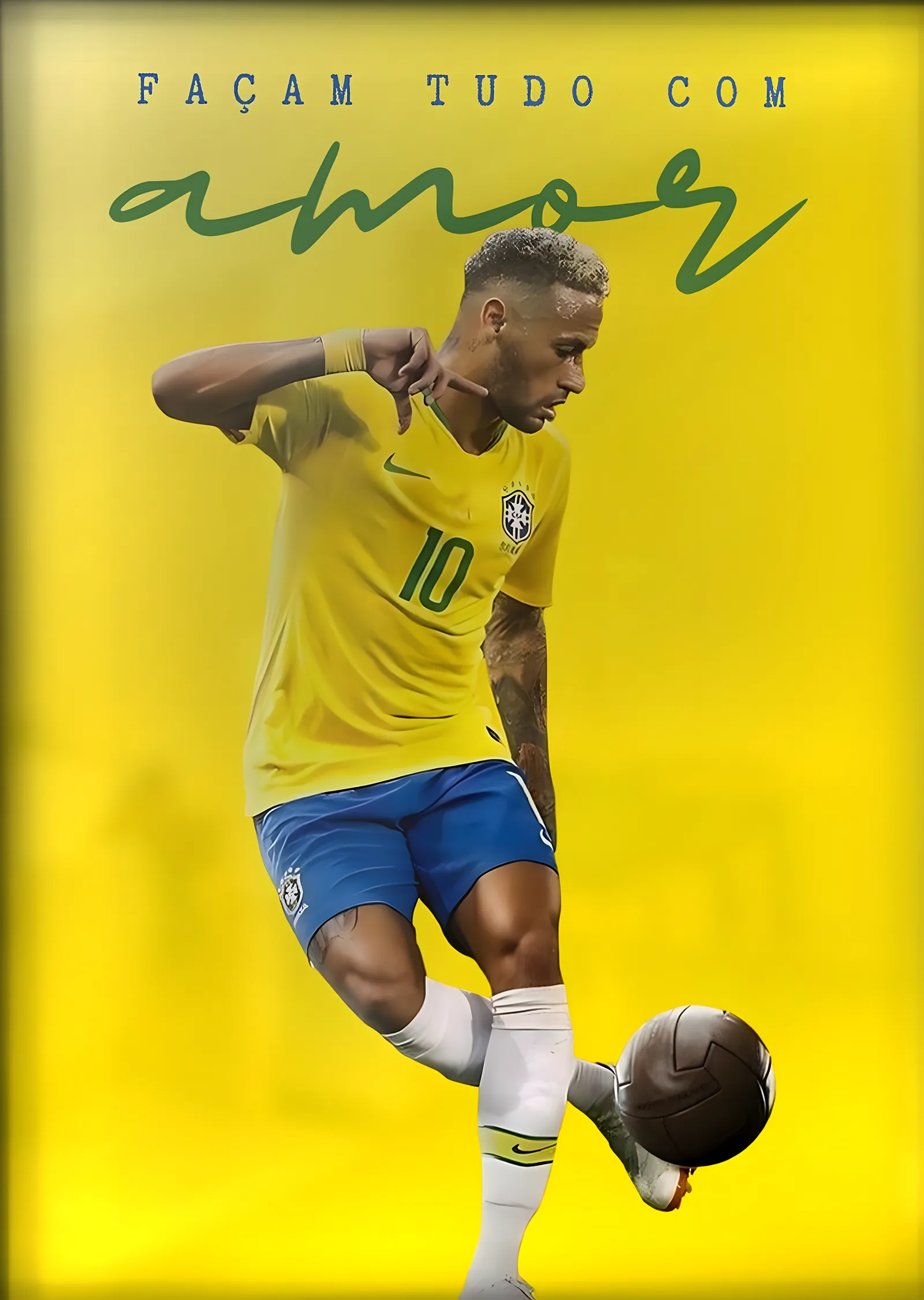 Neymar: Brezilya metal tablo