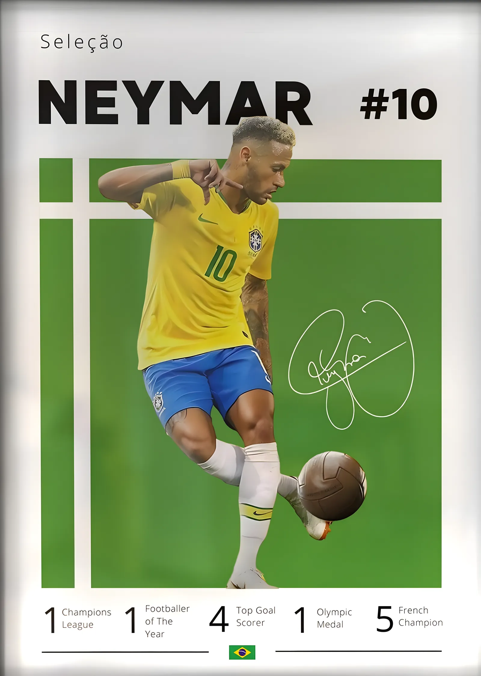 Neymar: Seleção metal tablo