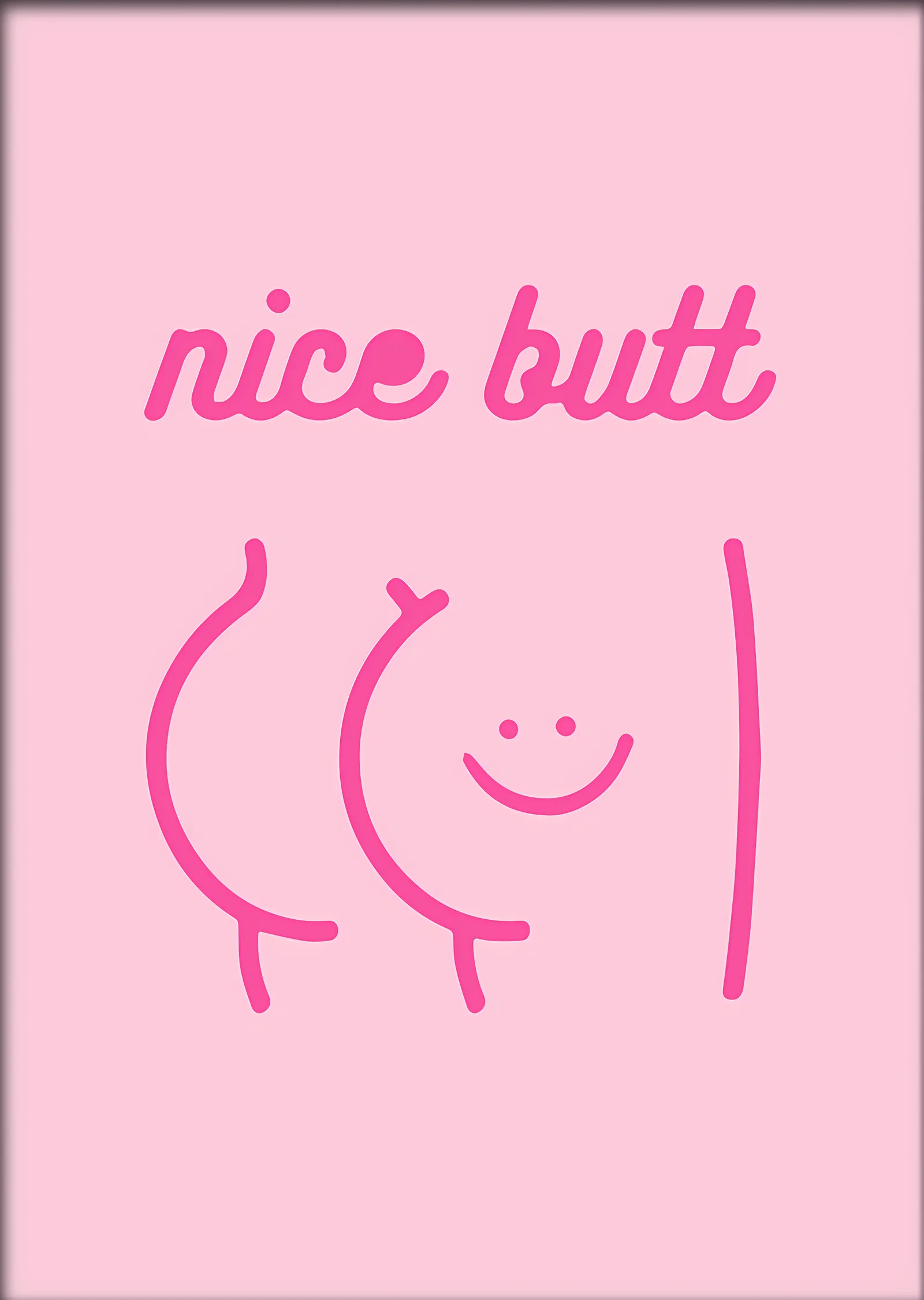 Nice Butt Çizgi Espri metal tablo