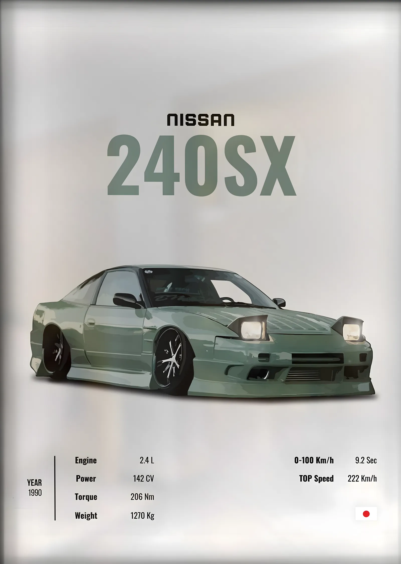 Nissan 240SX metal tablo