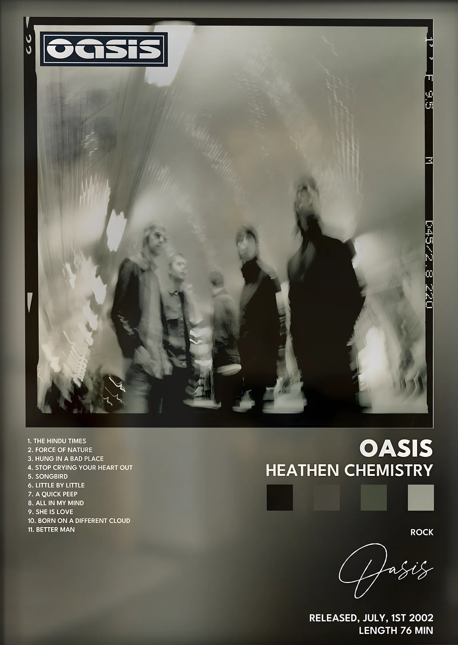 Oasis: Heathen Chemistry metal tablo