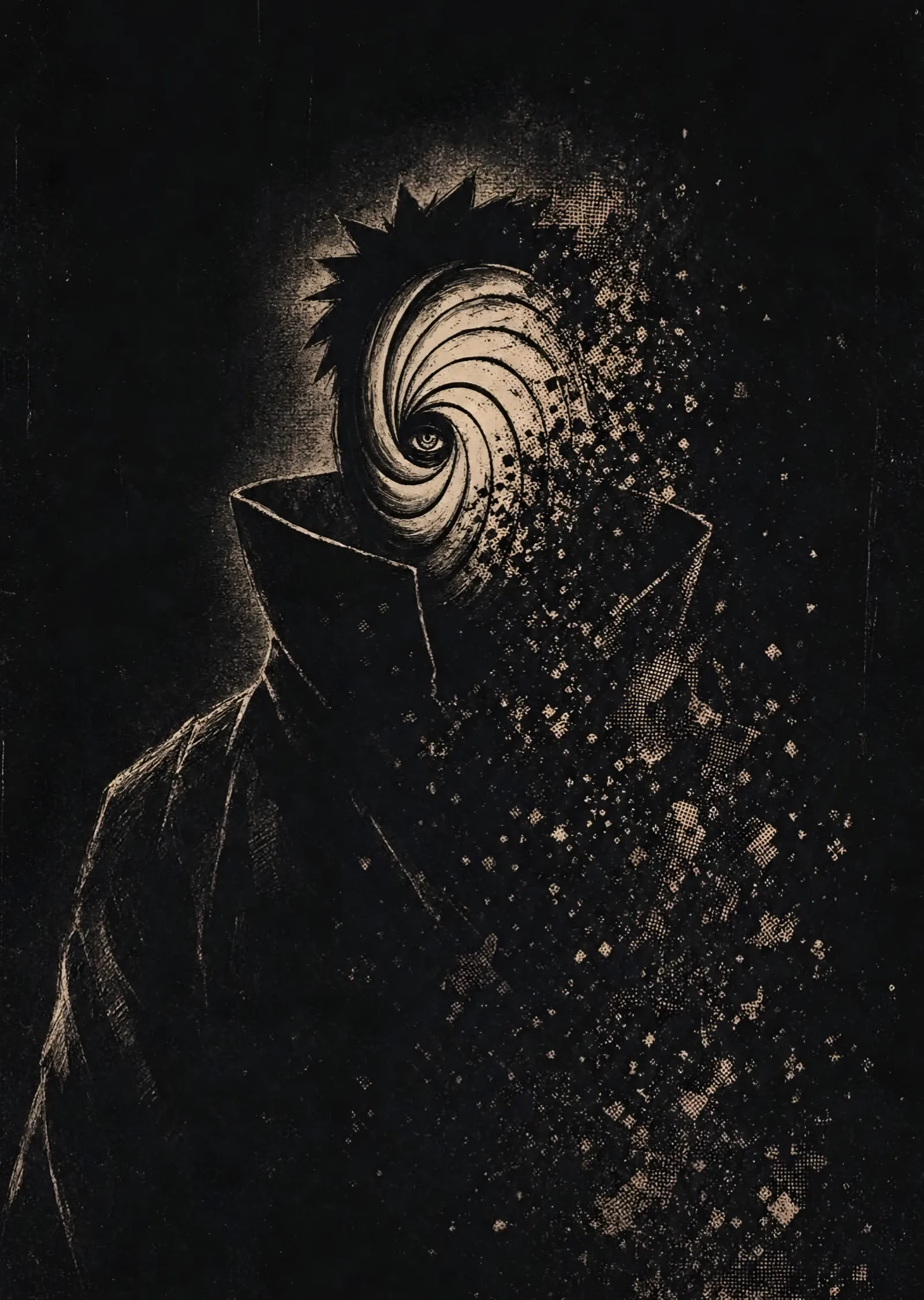 Obito Uchiha - Karanlıkta Maske metal tablo