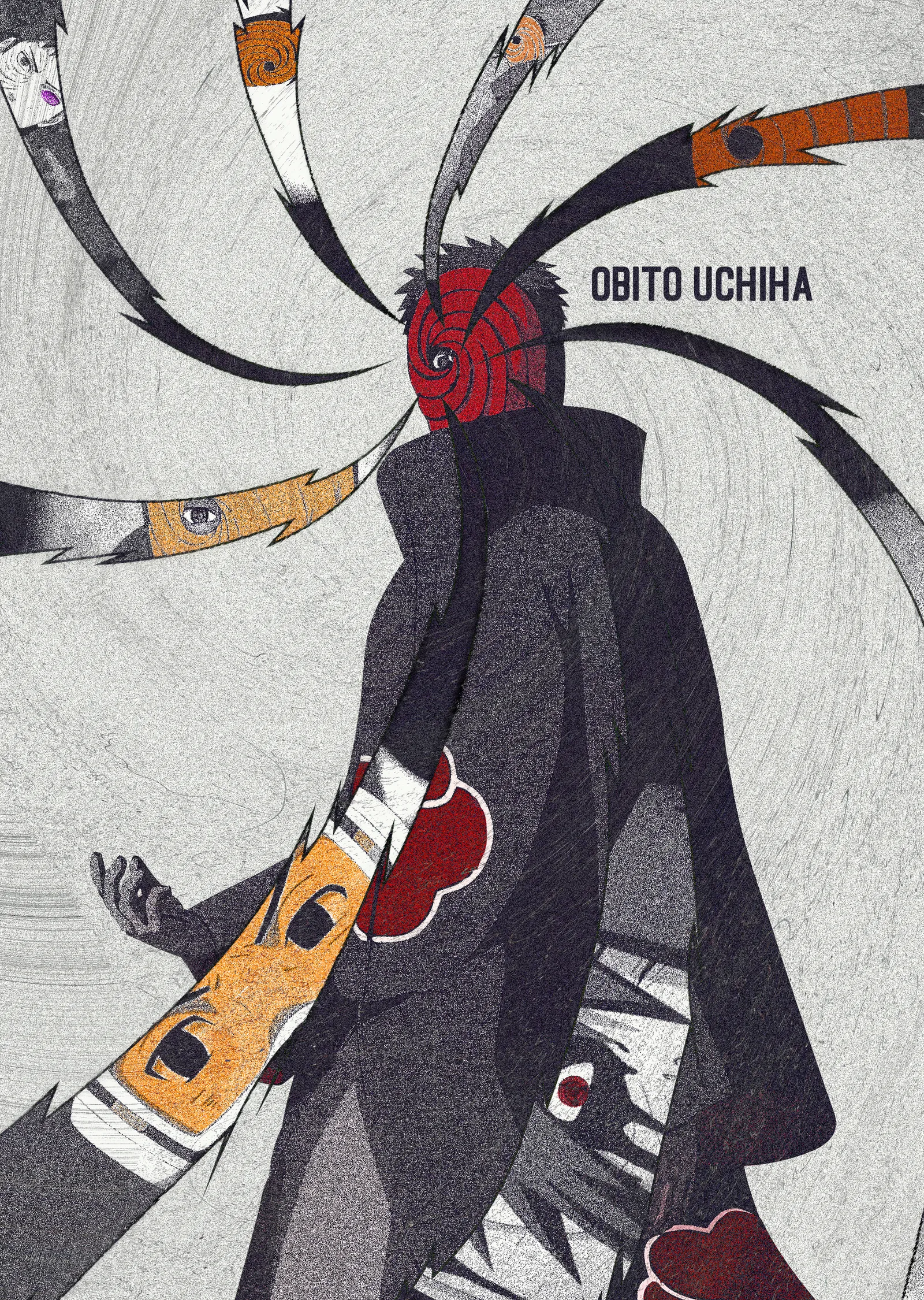Obito Uchiha - On Kuyruklu Jinchuriki metal tablo