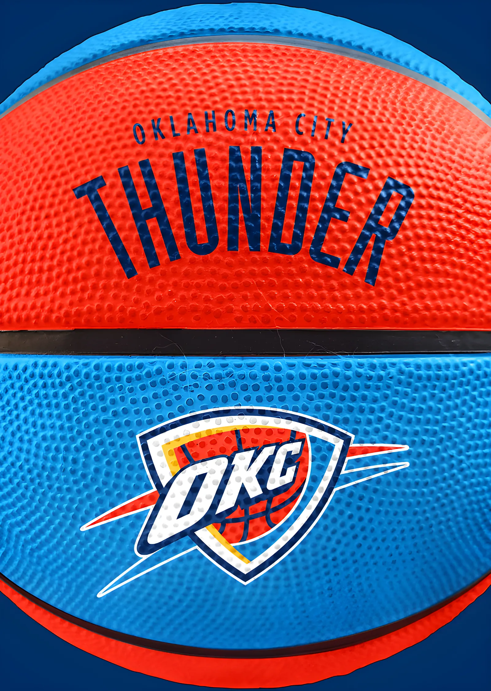Oklahoma City Thunder - Basketbol Topu metal tablo