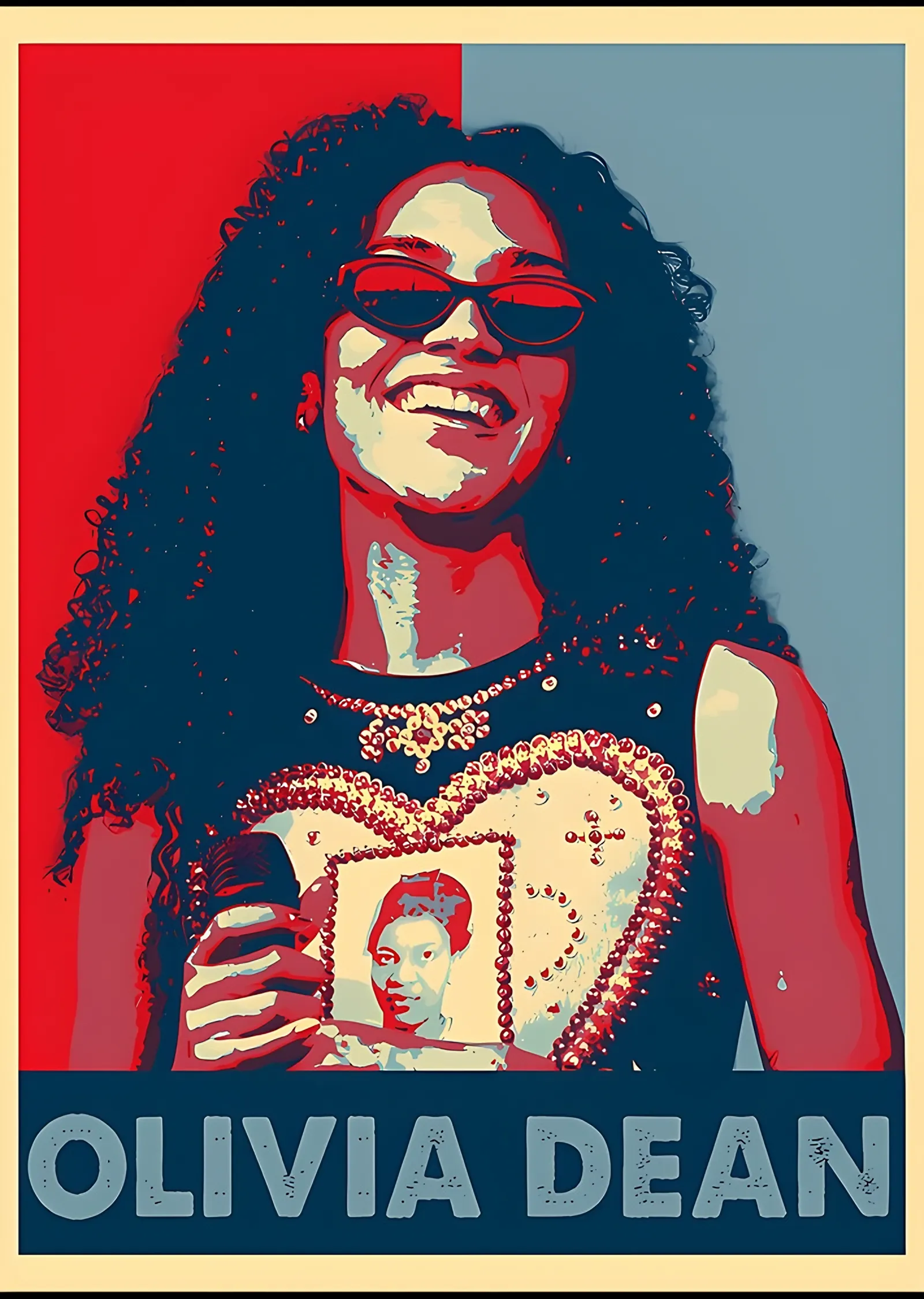 Olivia Dean - Pop Art Portre metal tablo
