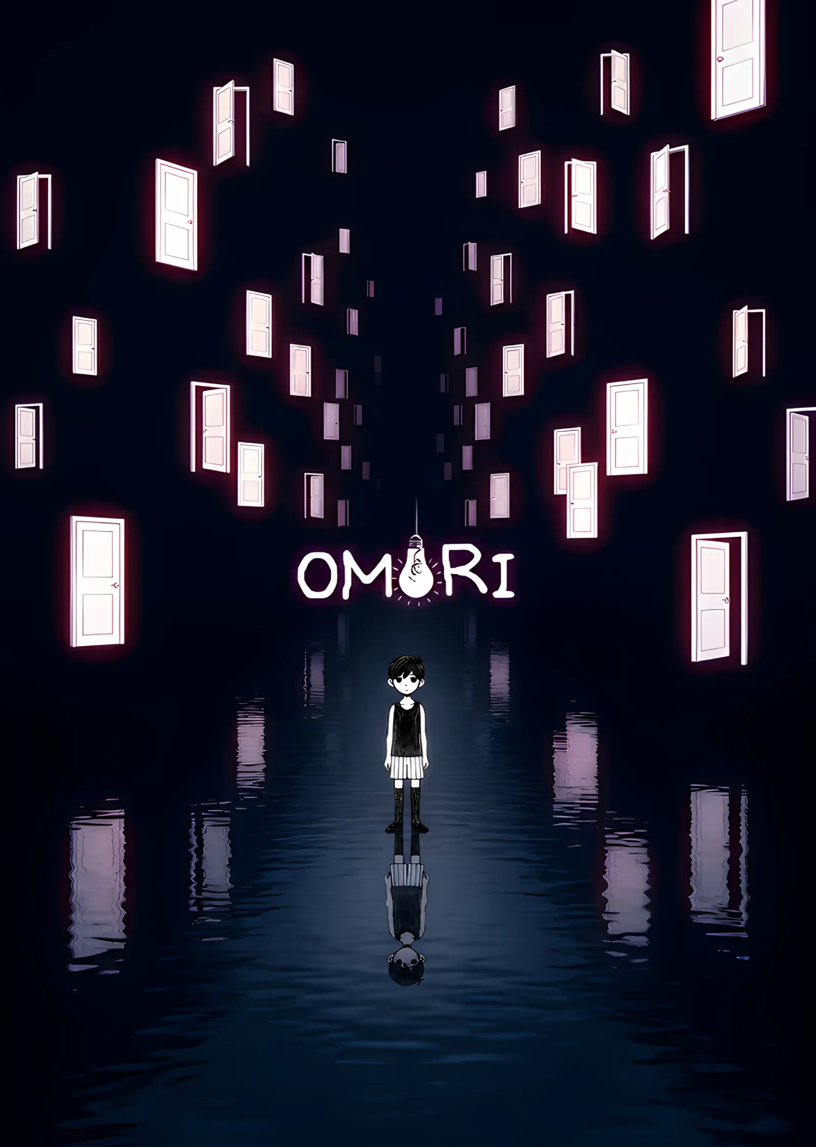 Omori: Karanlıkta Beyaz Kapılar metal tablo