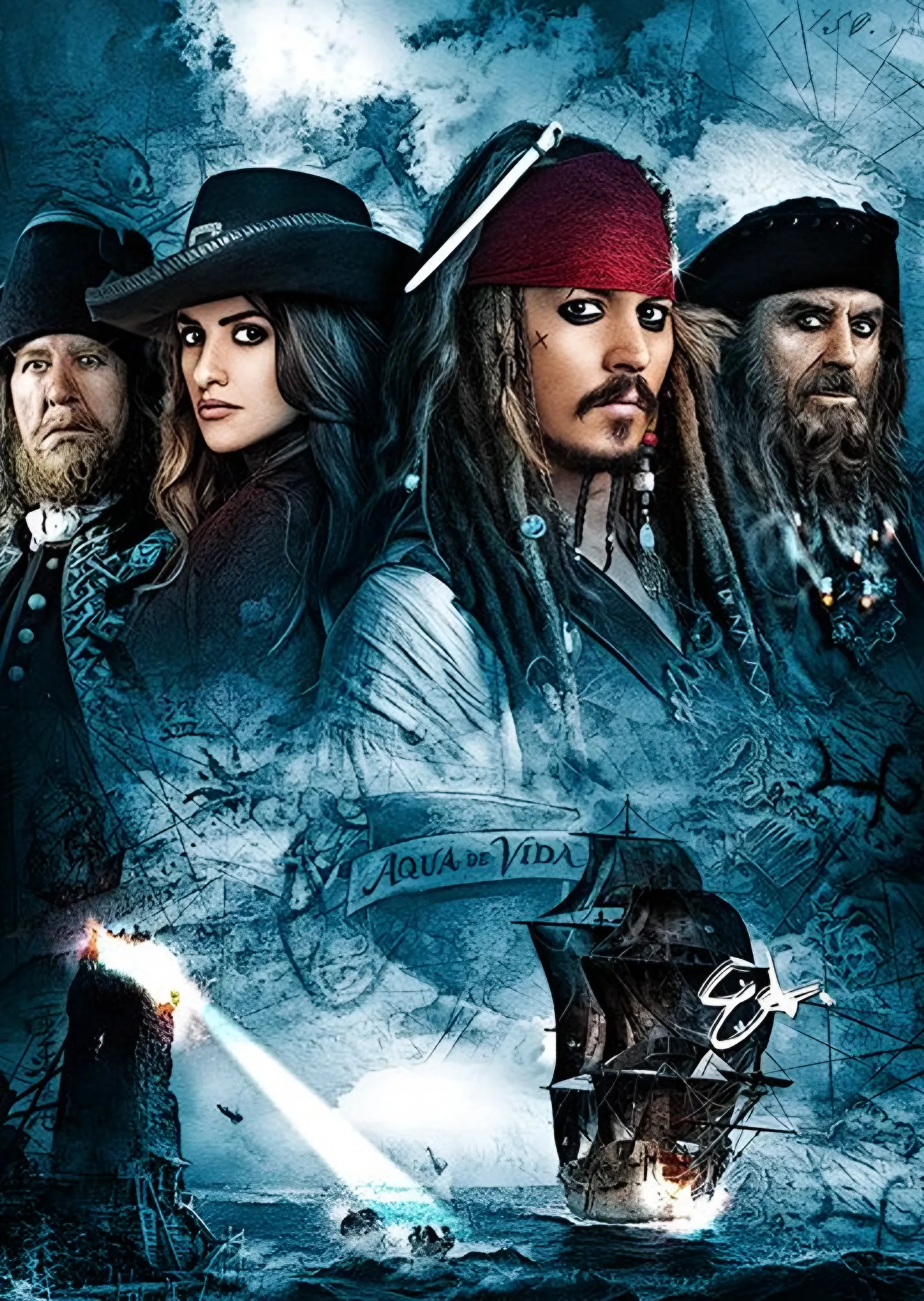 On Stranger Tides Karakter Kolajı metal tablo
