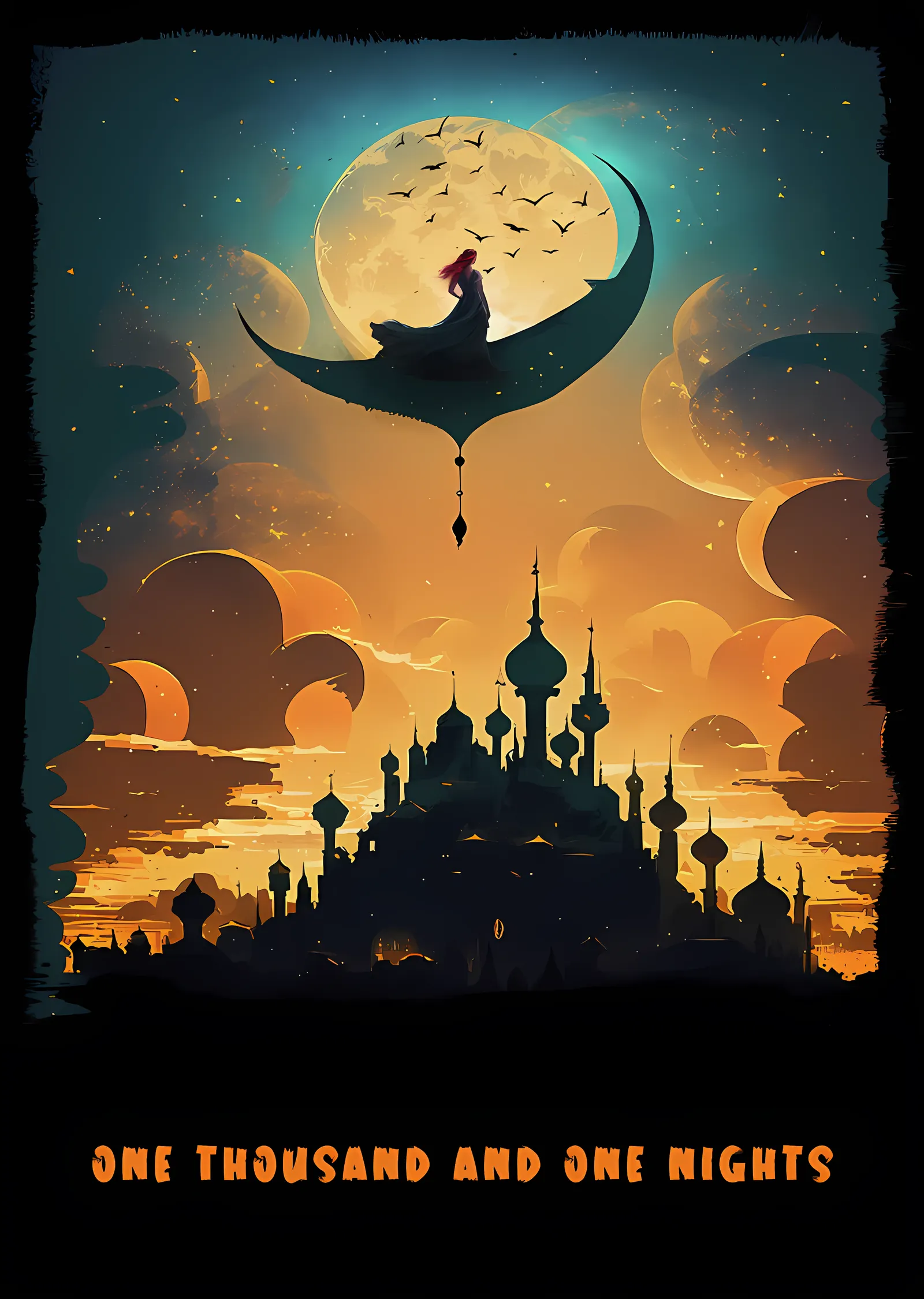 One Thousand and One Nights metal tablo