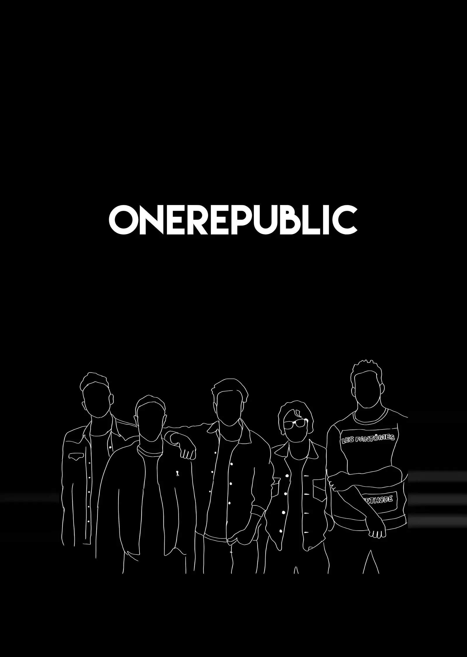 OneRepublic - Çizgi Sanatı metal tablo