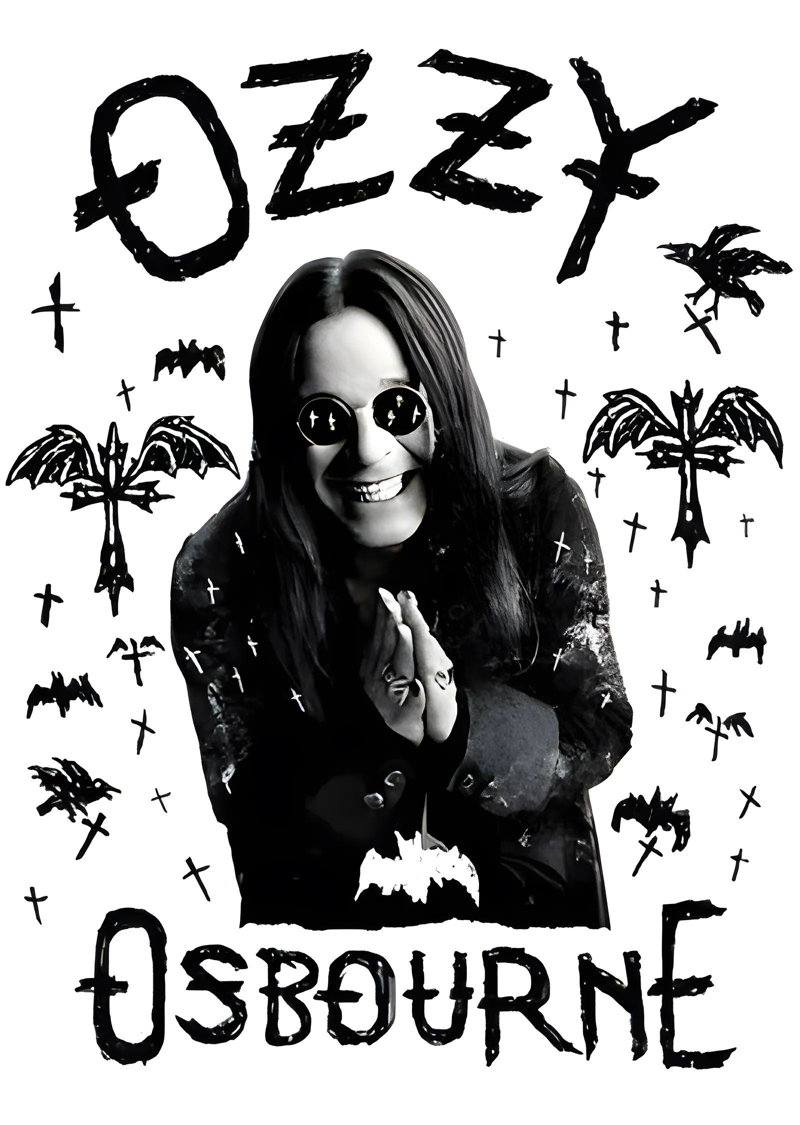 Ozzy Osbourne: Yarasa ve Haç Karalaması metal tablo