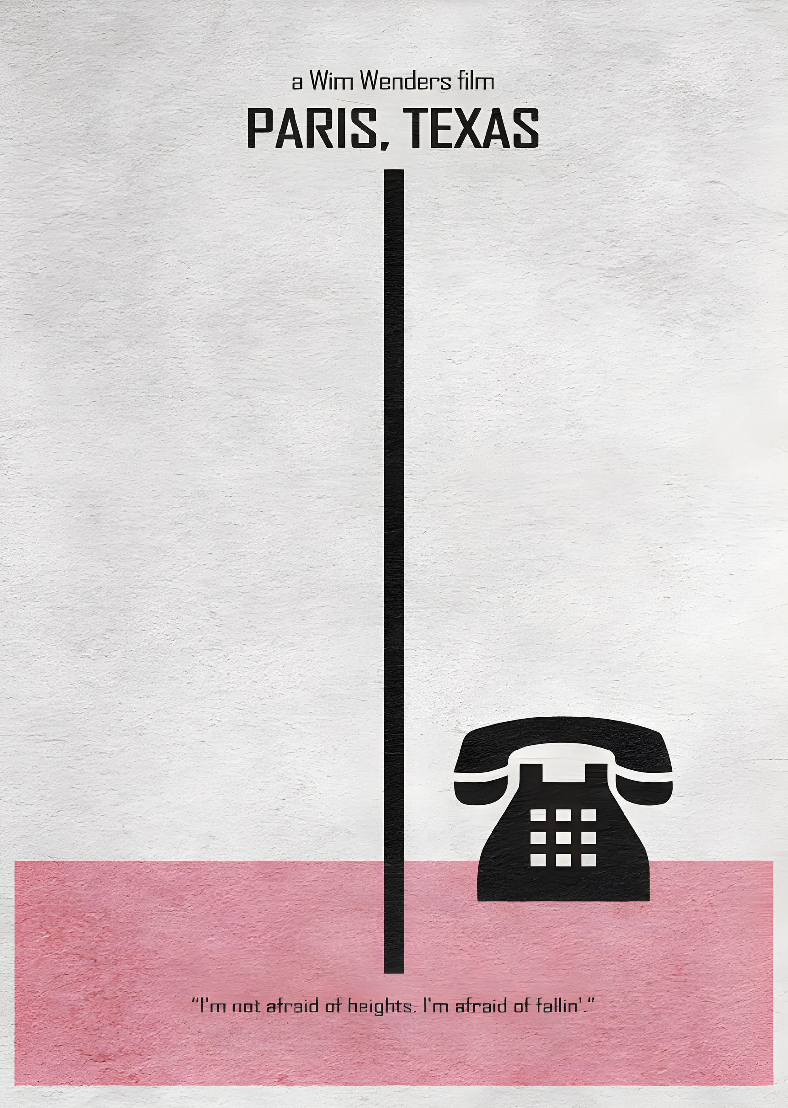 Paris, Texas: Minimal Telefon metal tablo