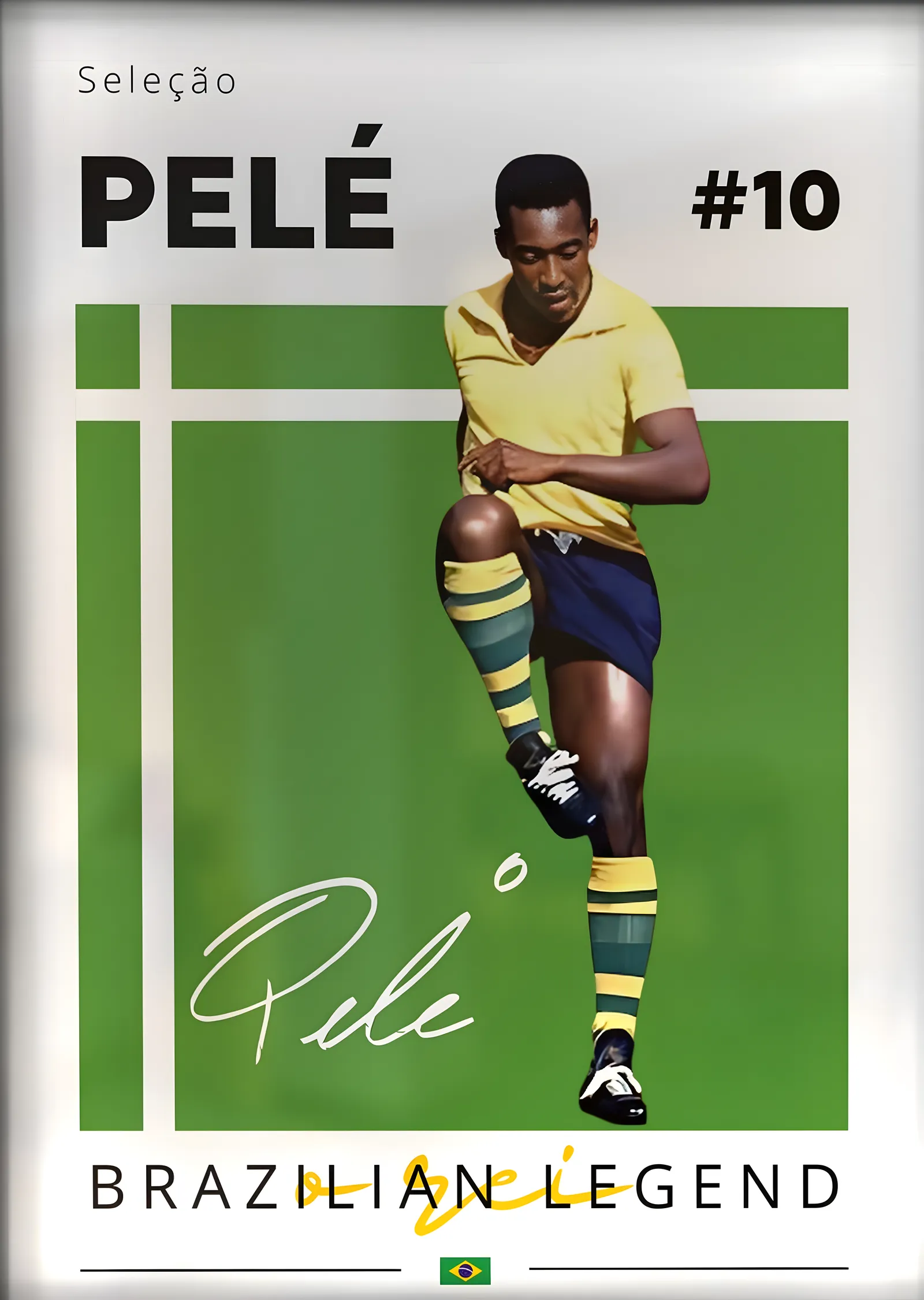 Pelé: 10 Numara metal tablo