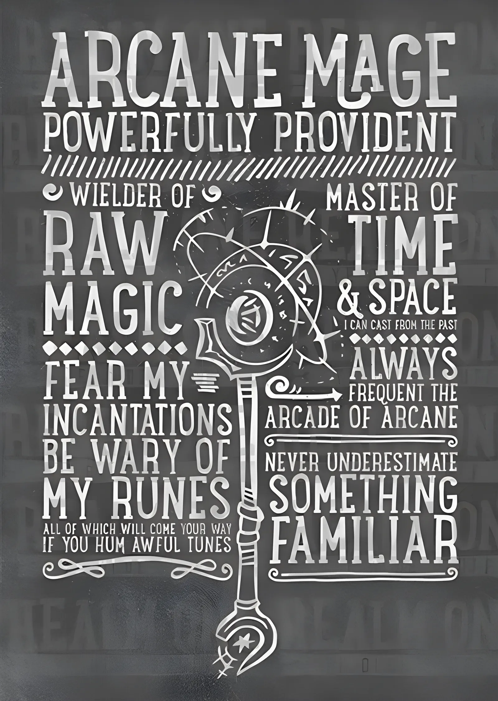 Arcane Mage - Büyücü Sınıfı metal tablo