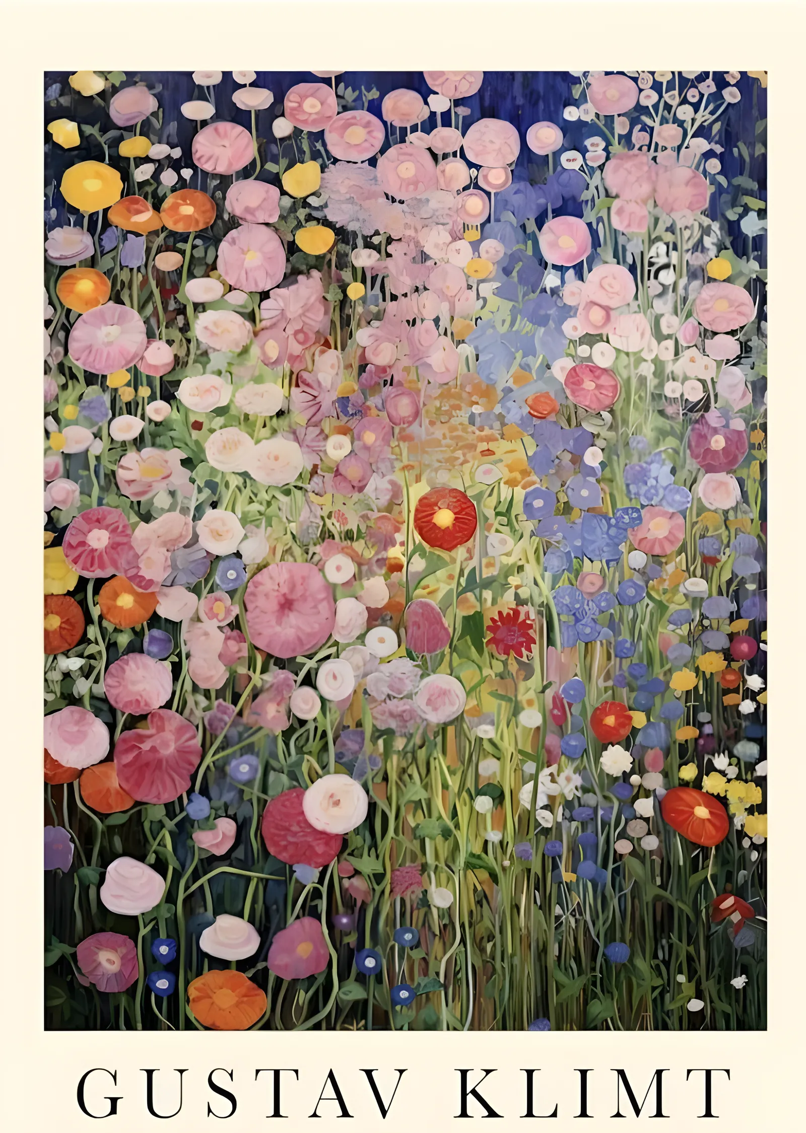 Gustav Klimt: Çiçek Bahçesi metal tablo
