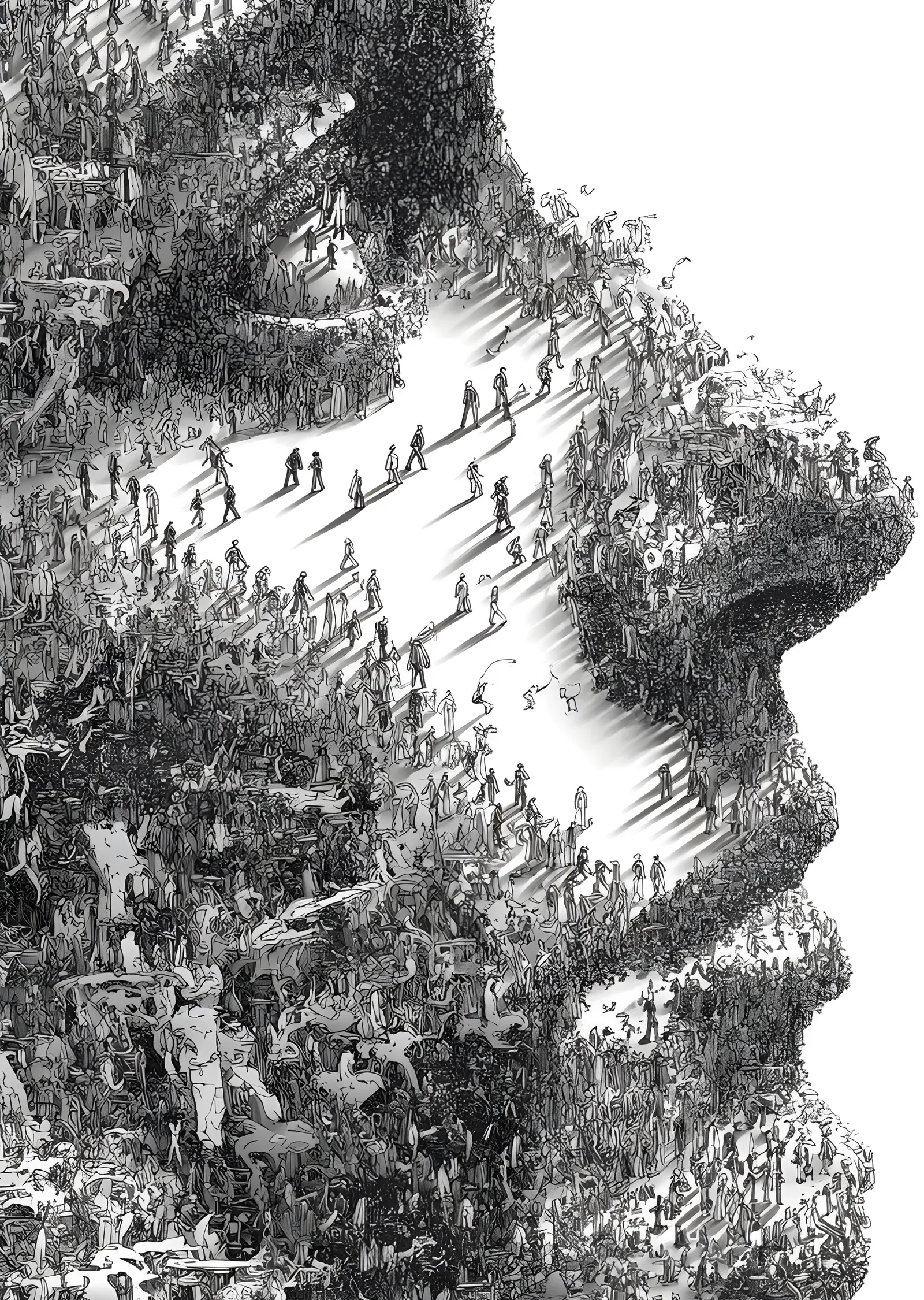 Kalabalıktan Portre metal tablo