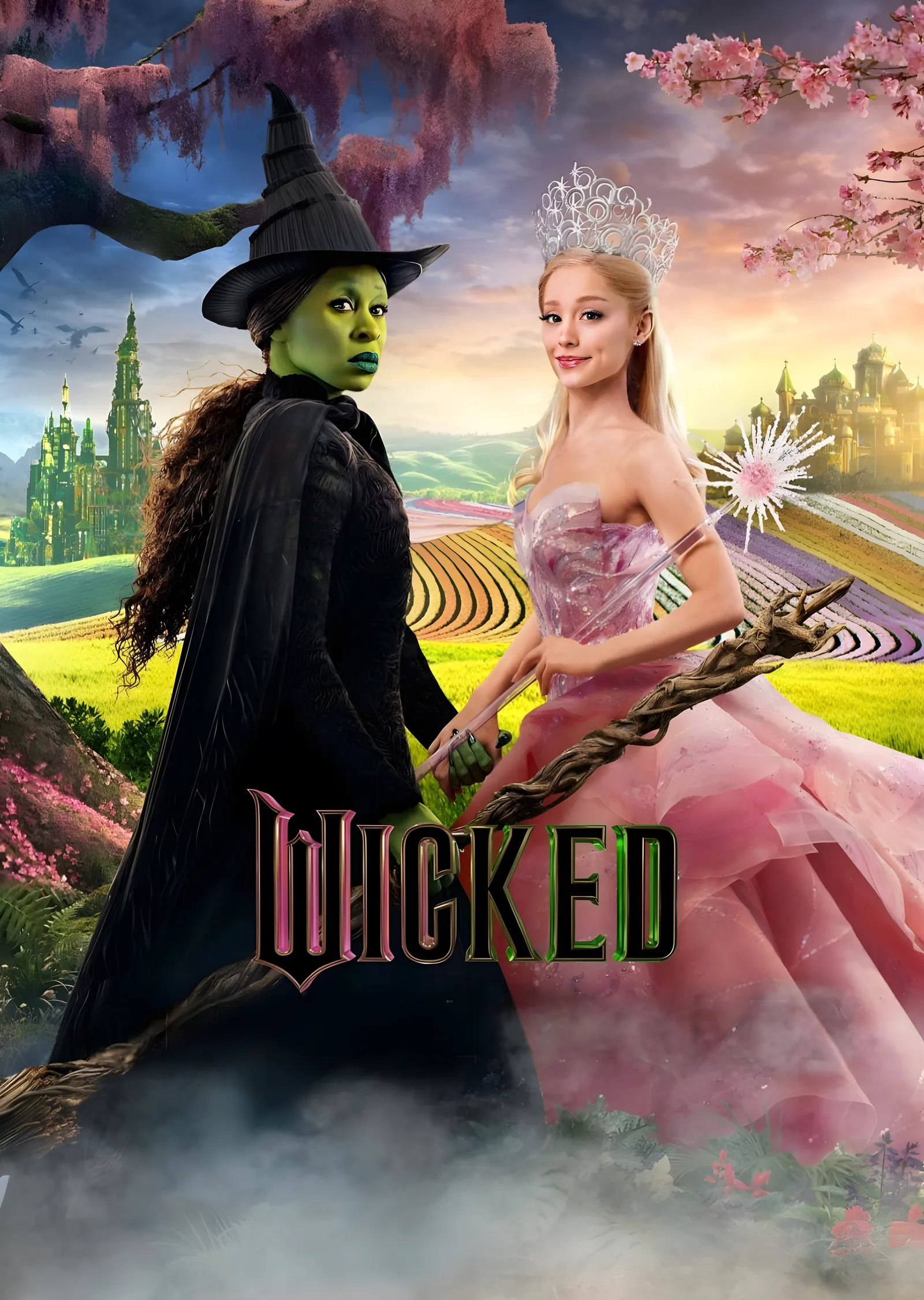 Wicked - Elphaba ve Glinda metal tablo