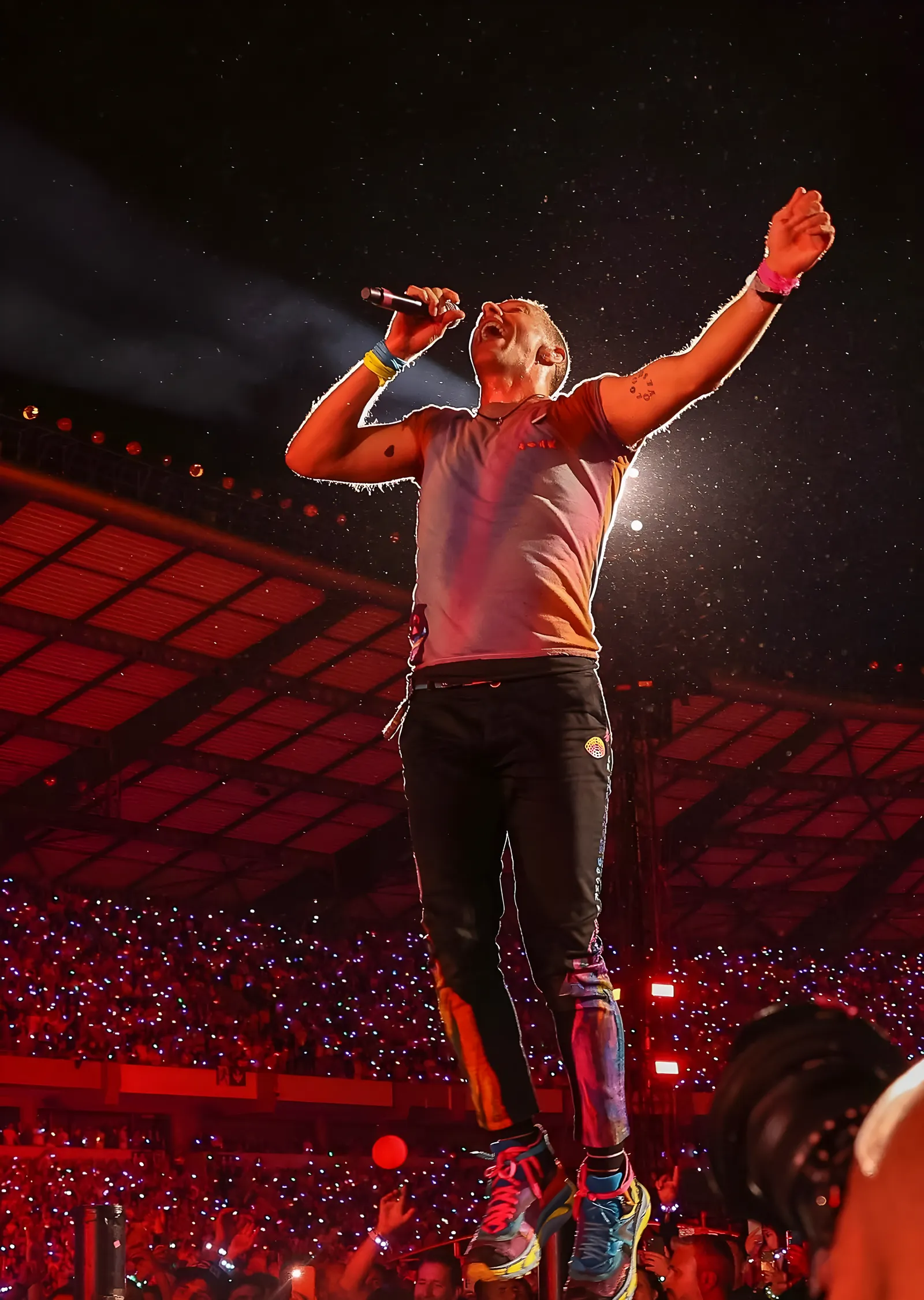 Coldplay: Chris Martin Sahnede metal tablo