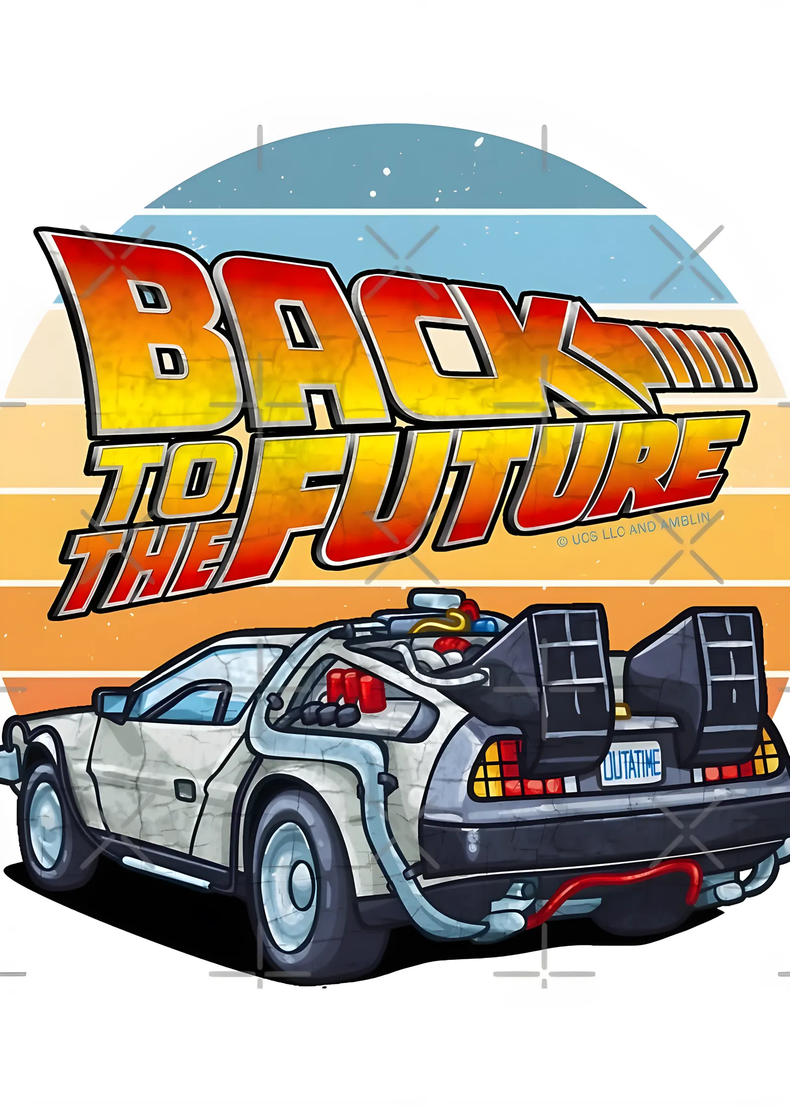 Back to the Future - DeLorean metal tablo