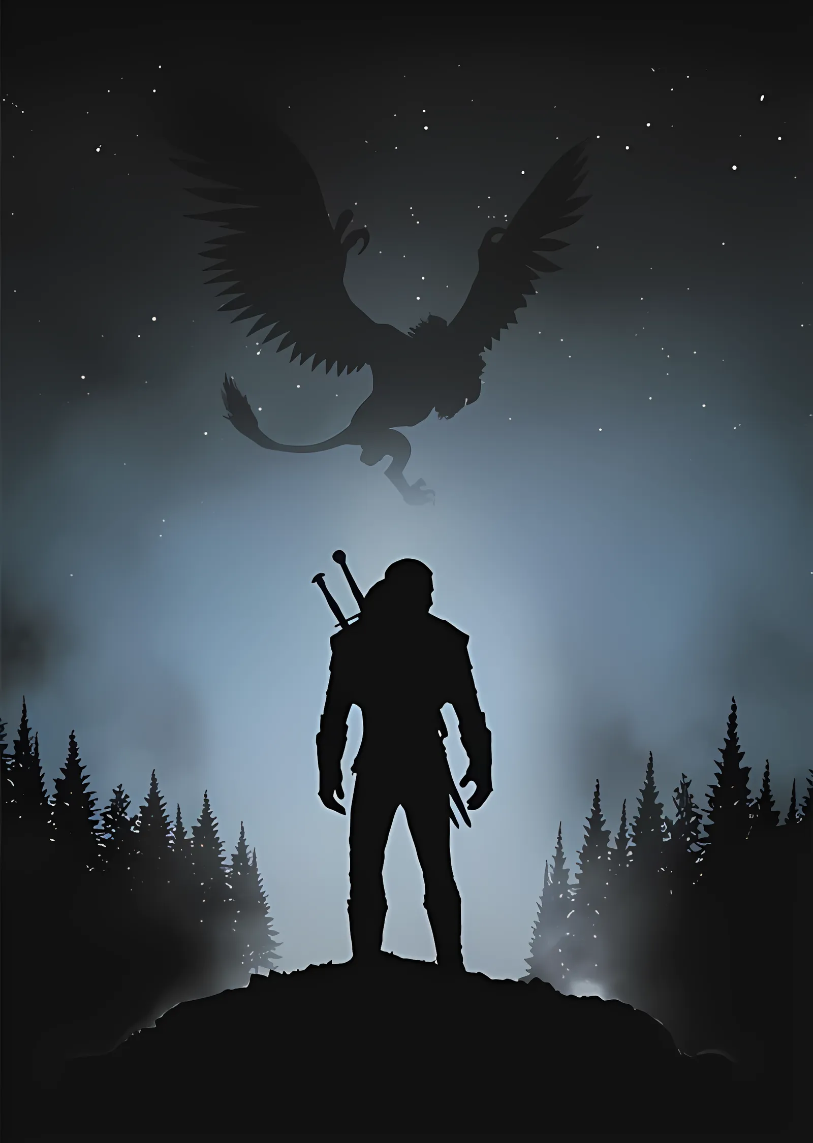 The Witcher: Sisli Ormanda Griffin metal tablo