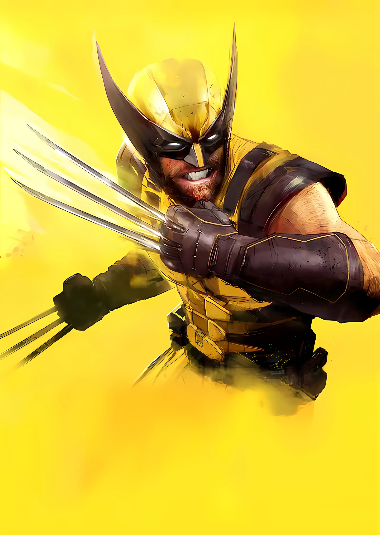 Wolverine - Sarı Kostüm metal tablo