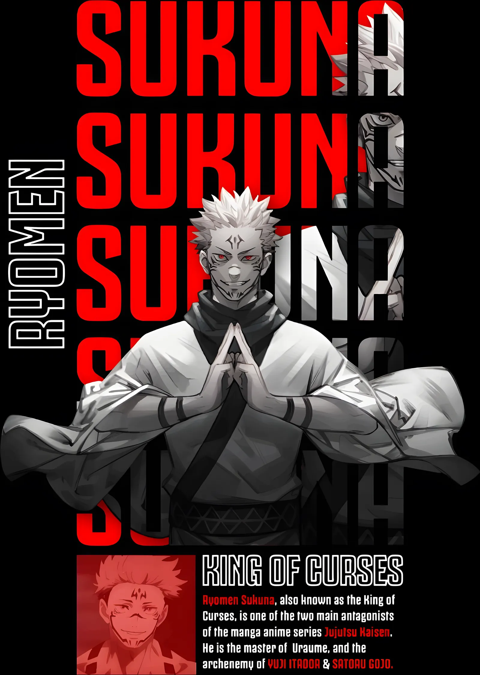 Jujutsu Kaisen: Sukuna metal tablo