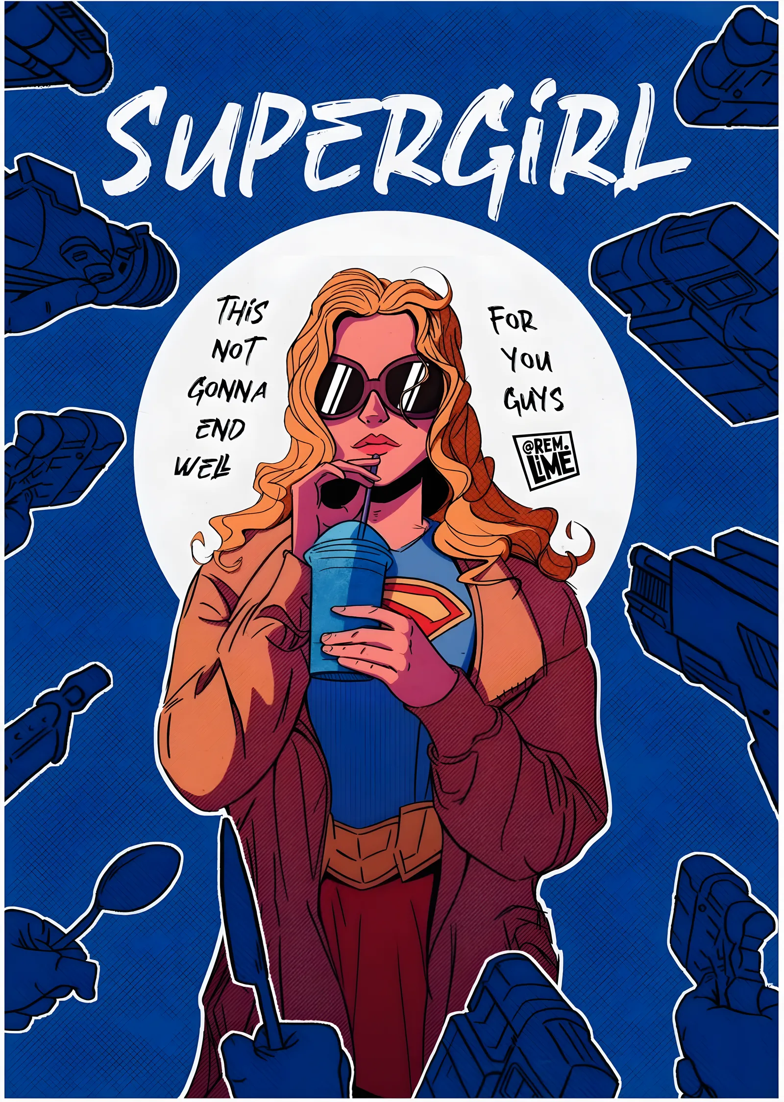Supergirl - Milkshake Molası metal tablo